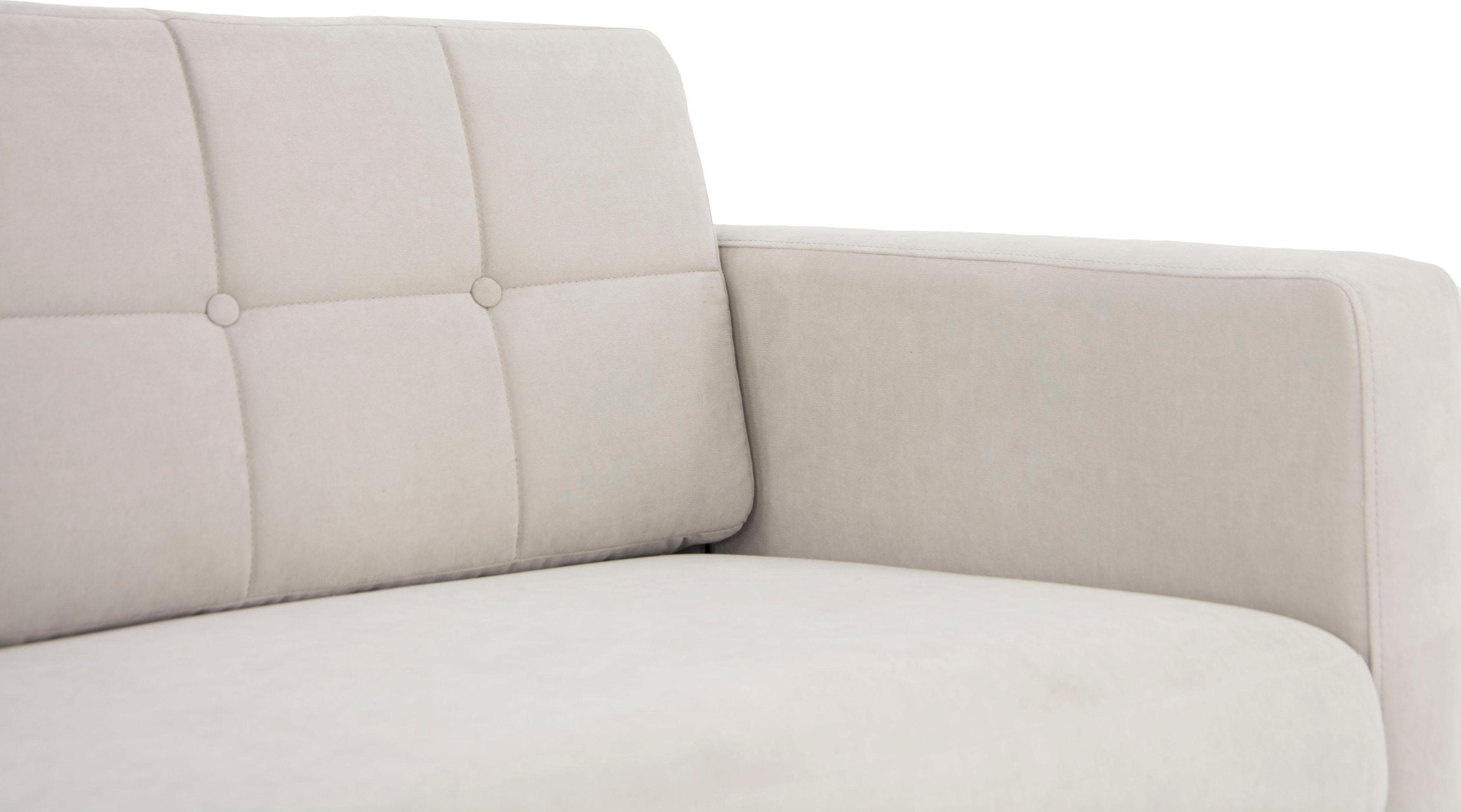 Home affaire Hoekbank Brest L-vorm met capitonnage en stiksels achter, strak design