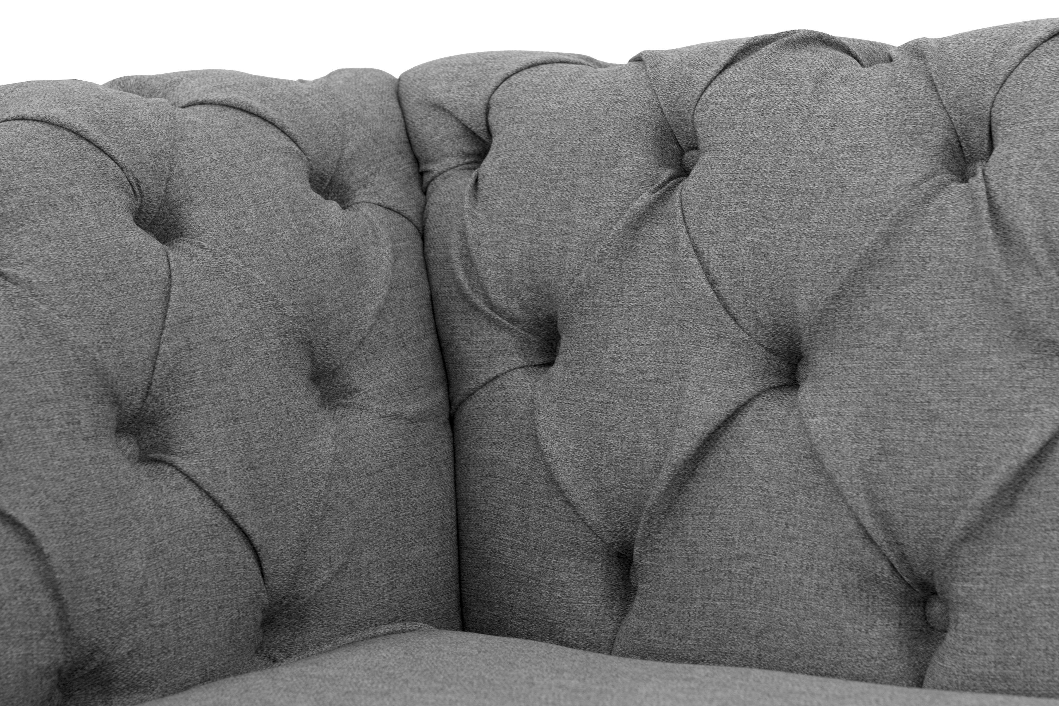 Home affaire Fauteuil Newport moderne Chesterfield met capitonnage achter, opstaande naad en fijne armleuningen