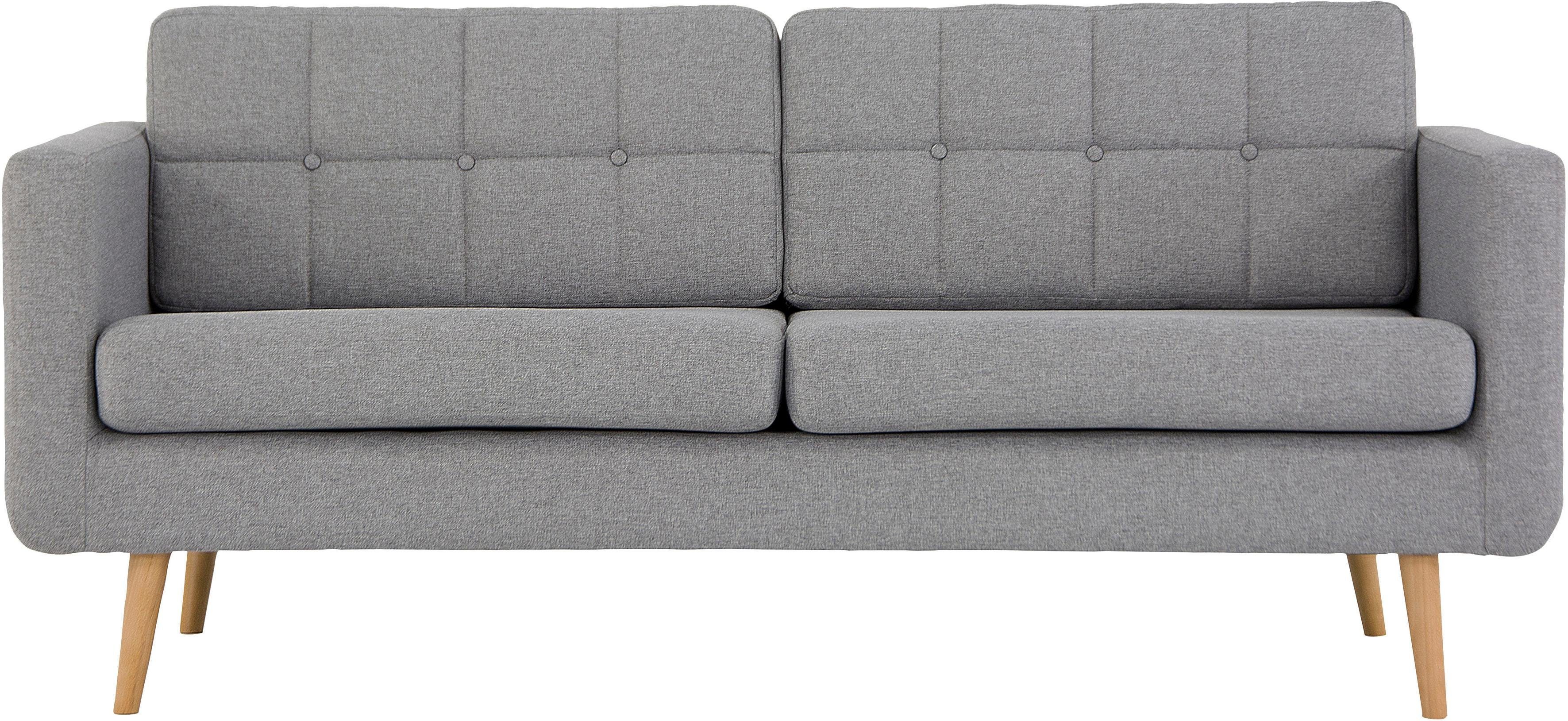 Home affaire 3-zitsbank Brest met capitonnage en stiksels achter, strak design