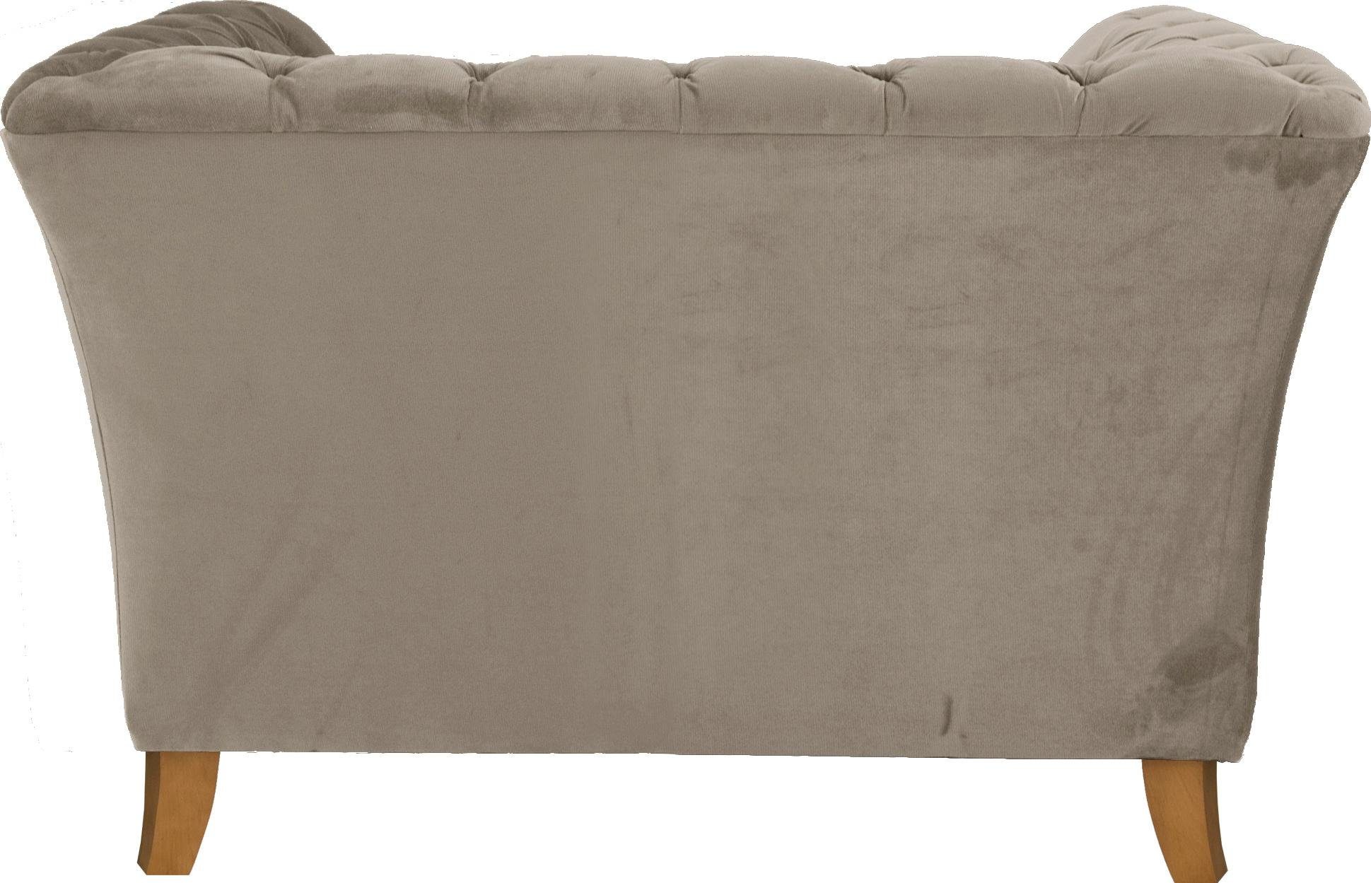 Home affaire Fauteuil Newport moderne Chesterfield met capitonnage achter, opstaande naad en fijne armleuningen