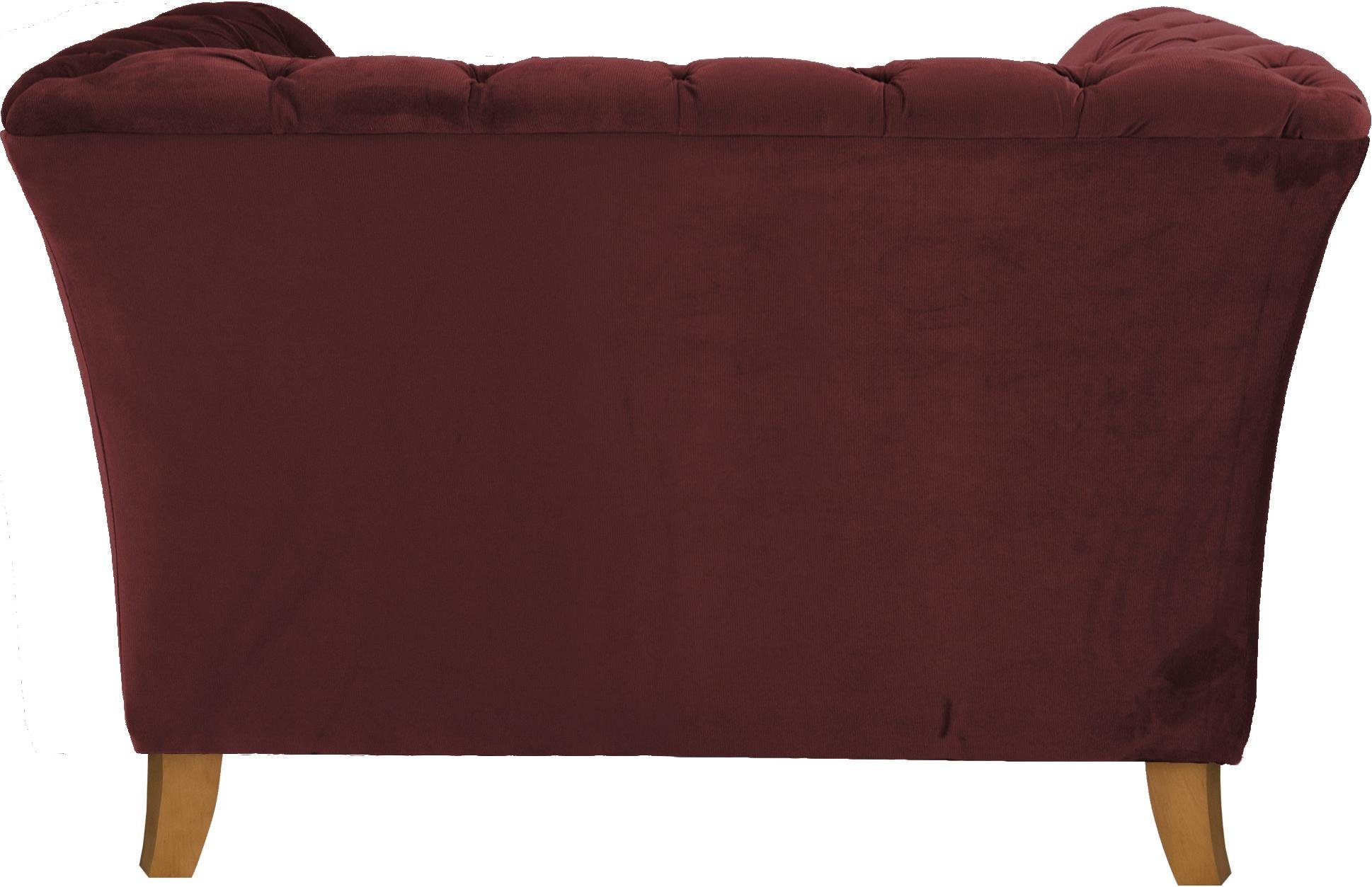 Home affaire Fauteuil Newport moderne Chesterfield met capitonnage achter, opstaande naad en fijne armleuningen