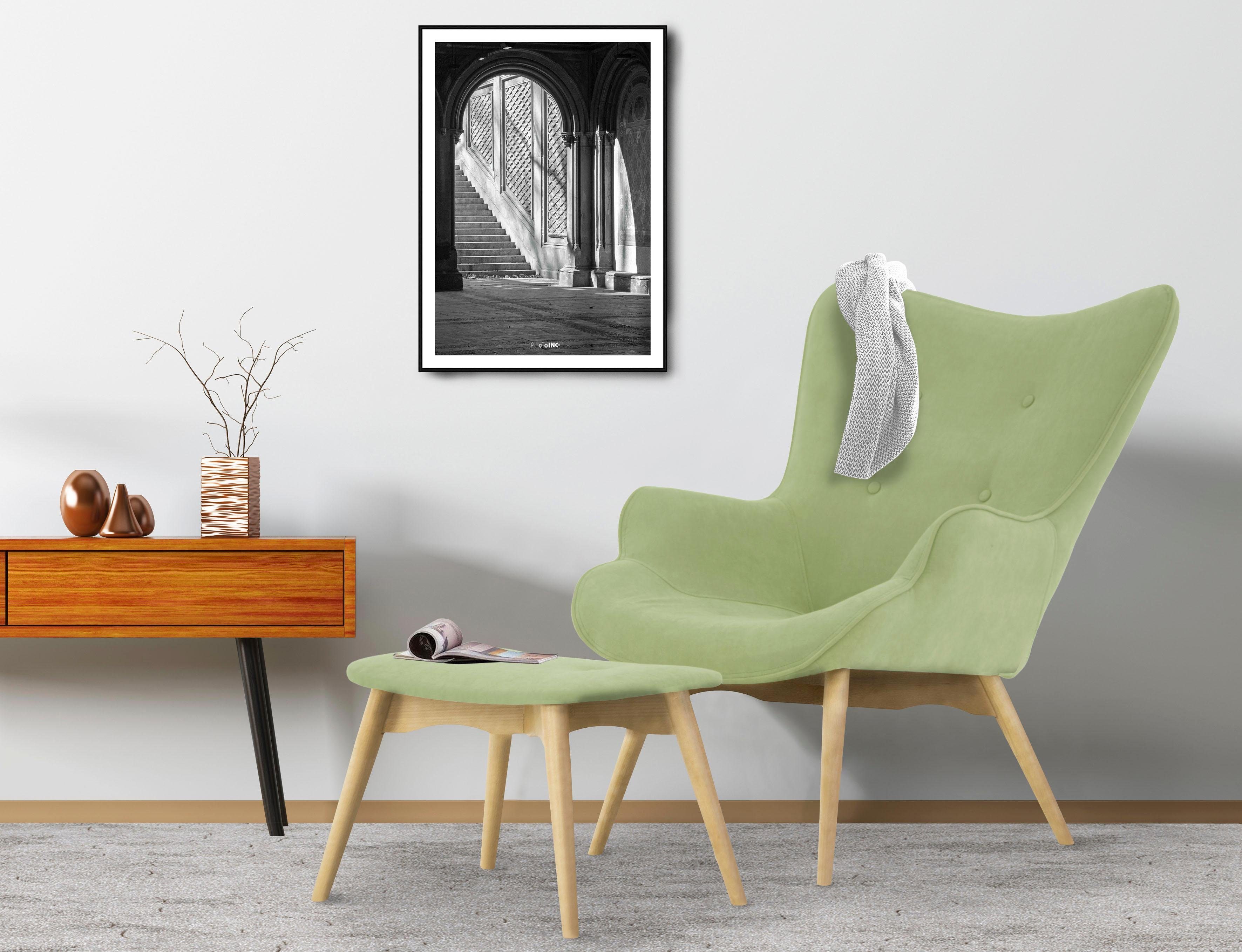 andas Fauteuil Egense naar keuze met of zonder hocker fauteuils maat Luxe-microvezel groen