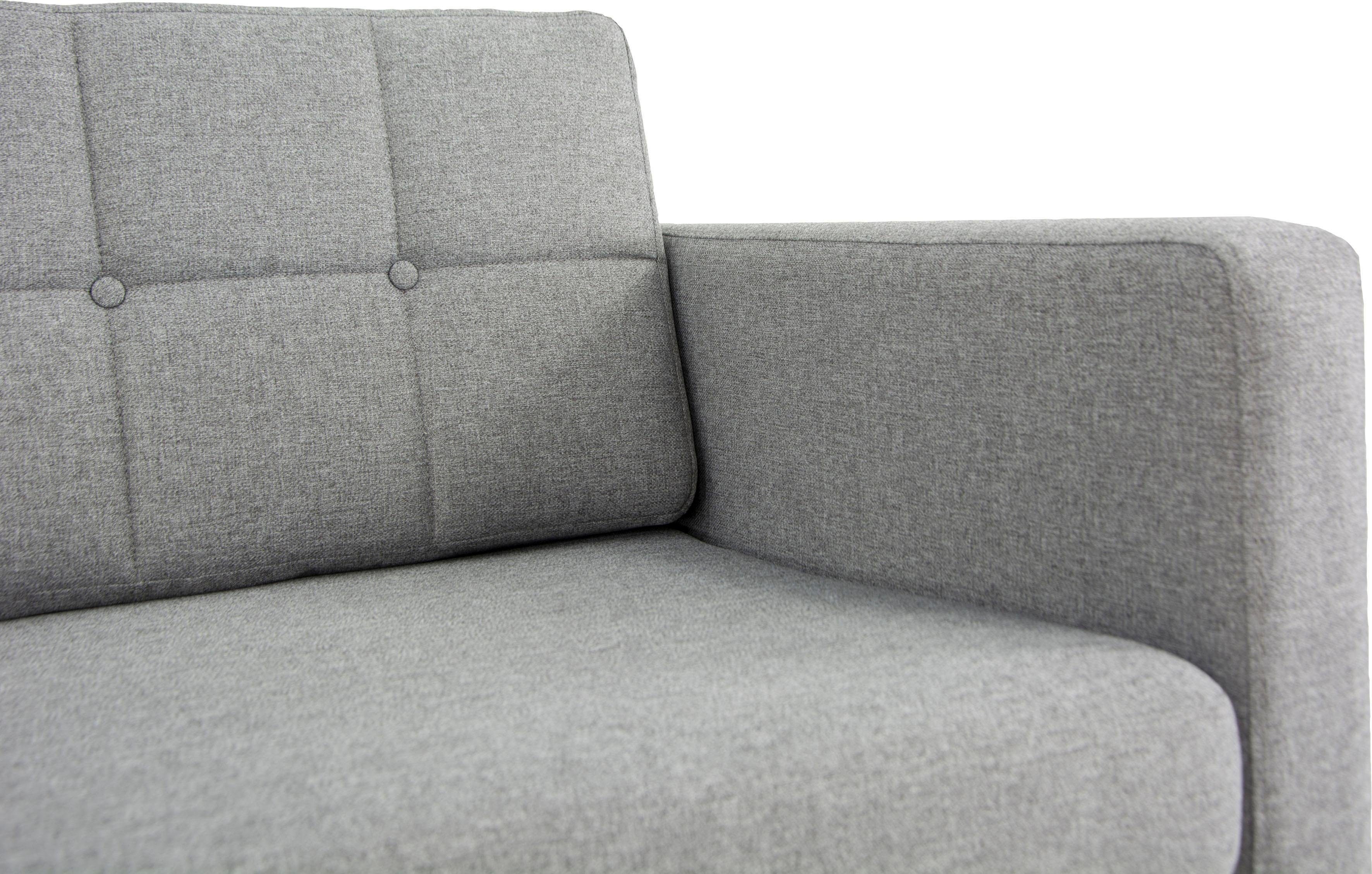 Home affaire 3-zitsbank Brest met capitonnage en stiksels achter, strak design