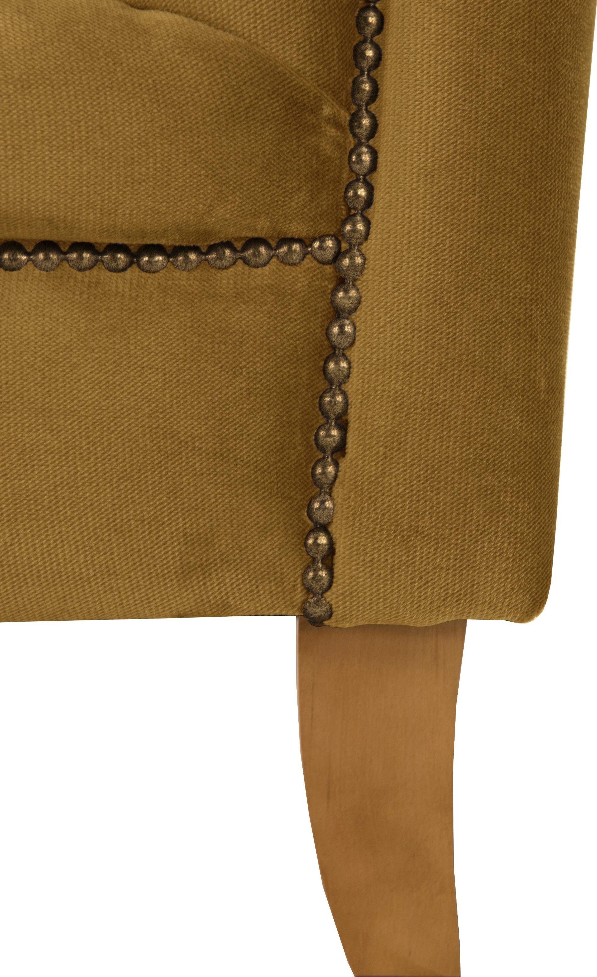 Home affaire Fauteuil Newport moderne Chesterfield met capitonnage achter, opstaande naad en fijne armleuningen