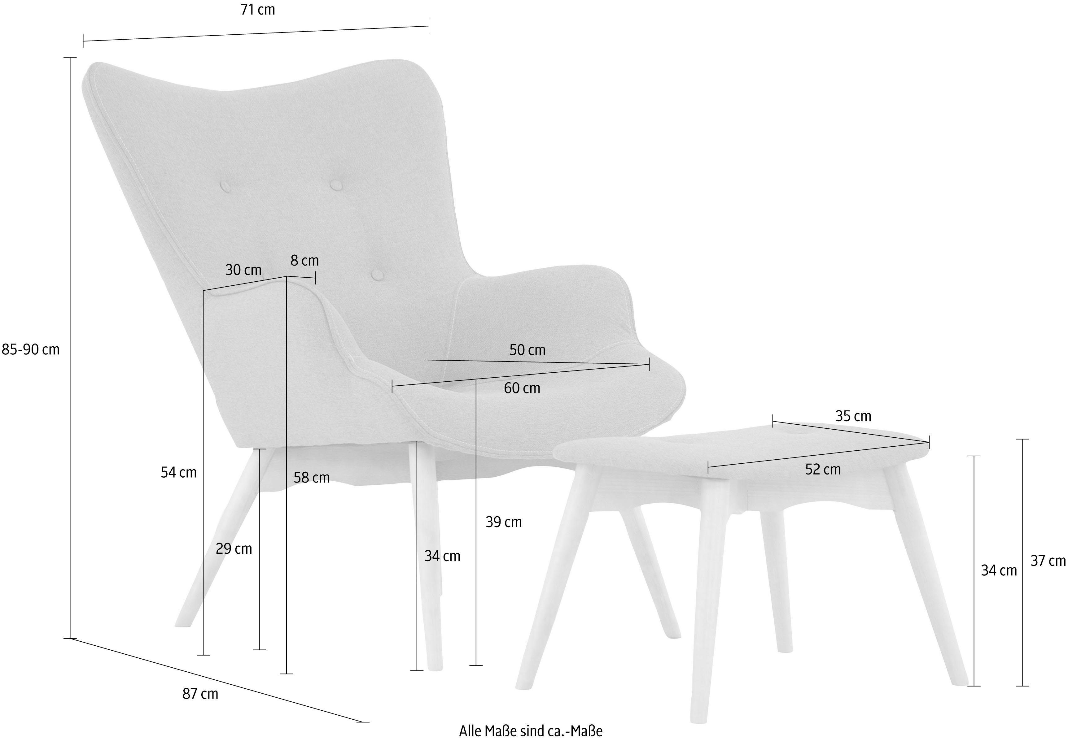 andas Fauteuil Egense naar keuze met of zonder hocker