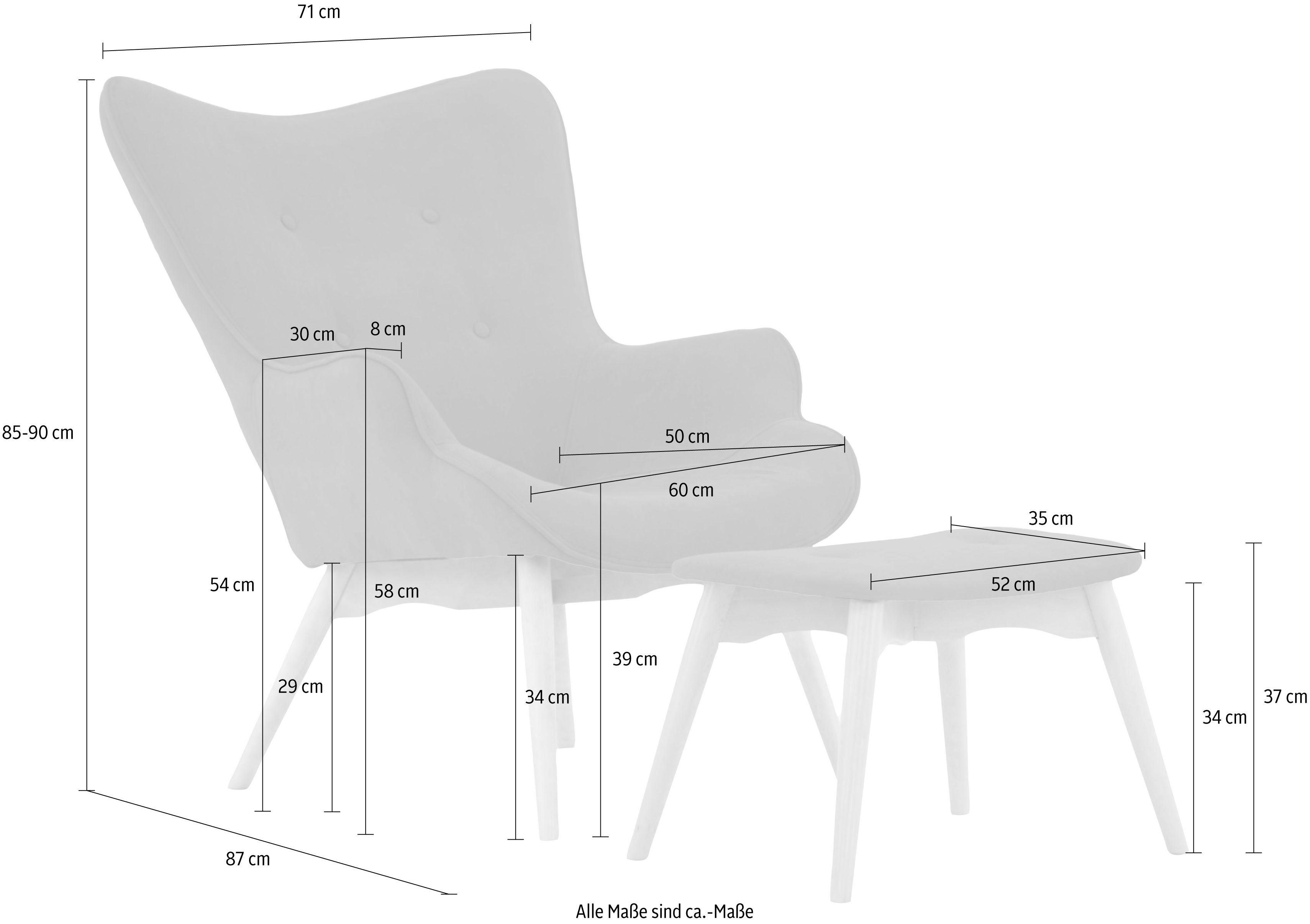 andas Fauteuil Egense naar keuze met of zonder hocker