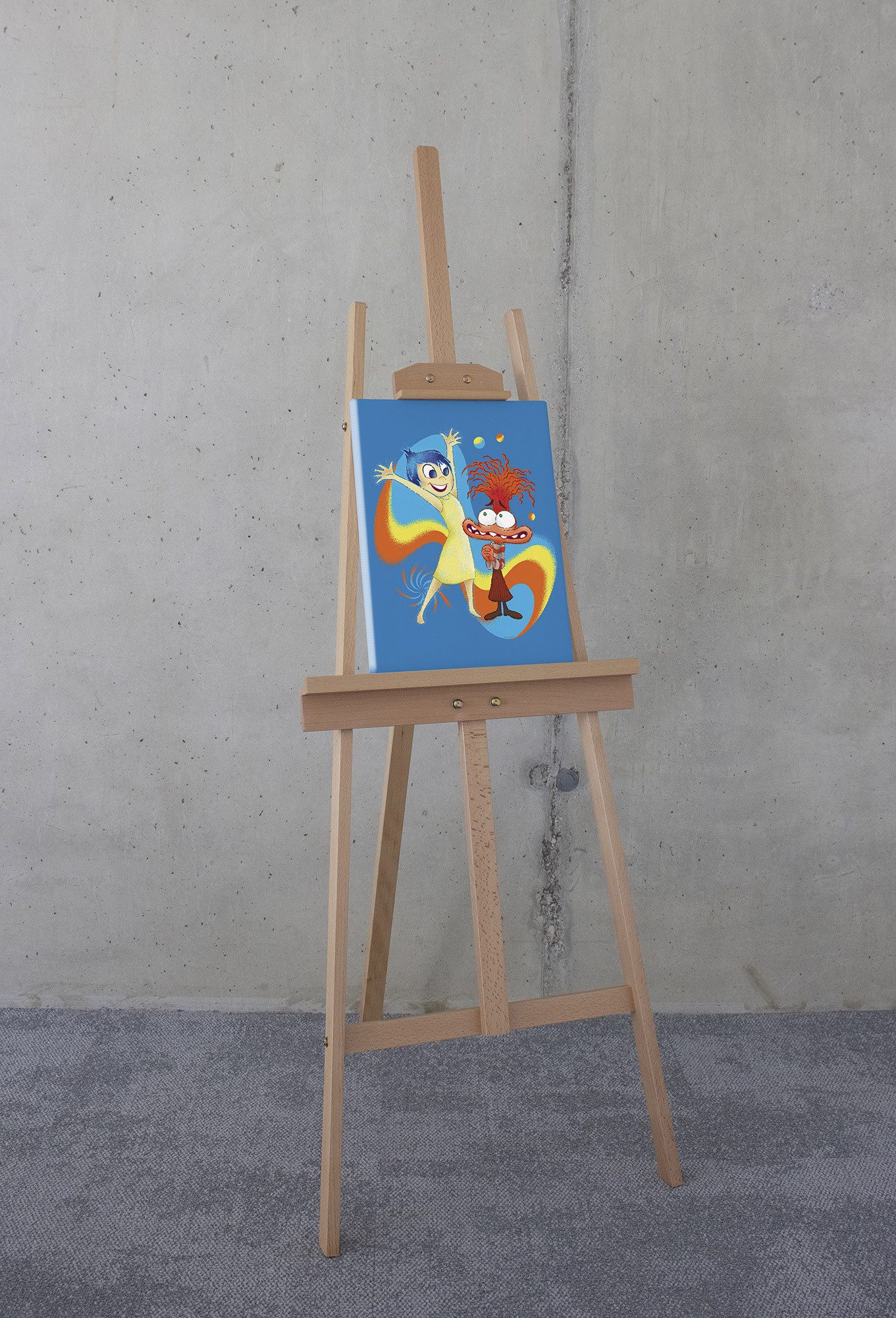 Komar Artprint op linnen Disney and Pixar Inside Out Think Positive 300 x 280 cm (breedte x hoogte) - behang, vlies, woonkamer, slaapkamer (1 stuk)