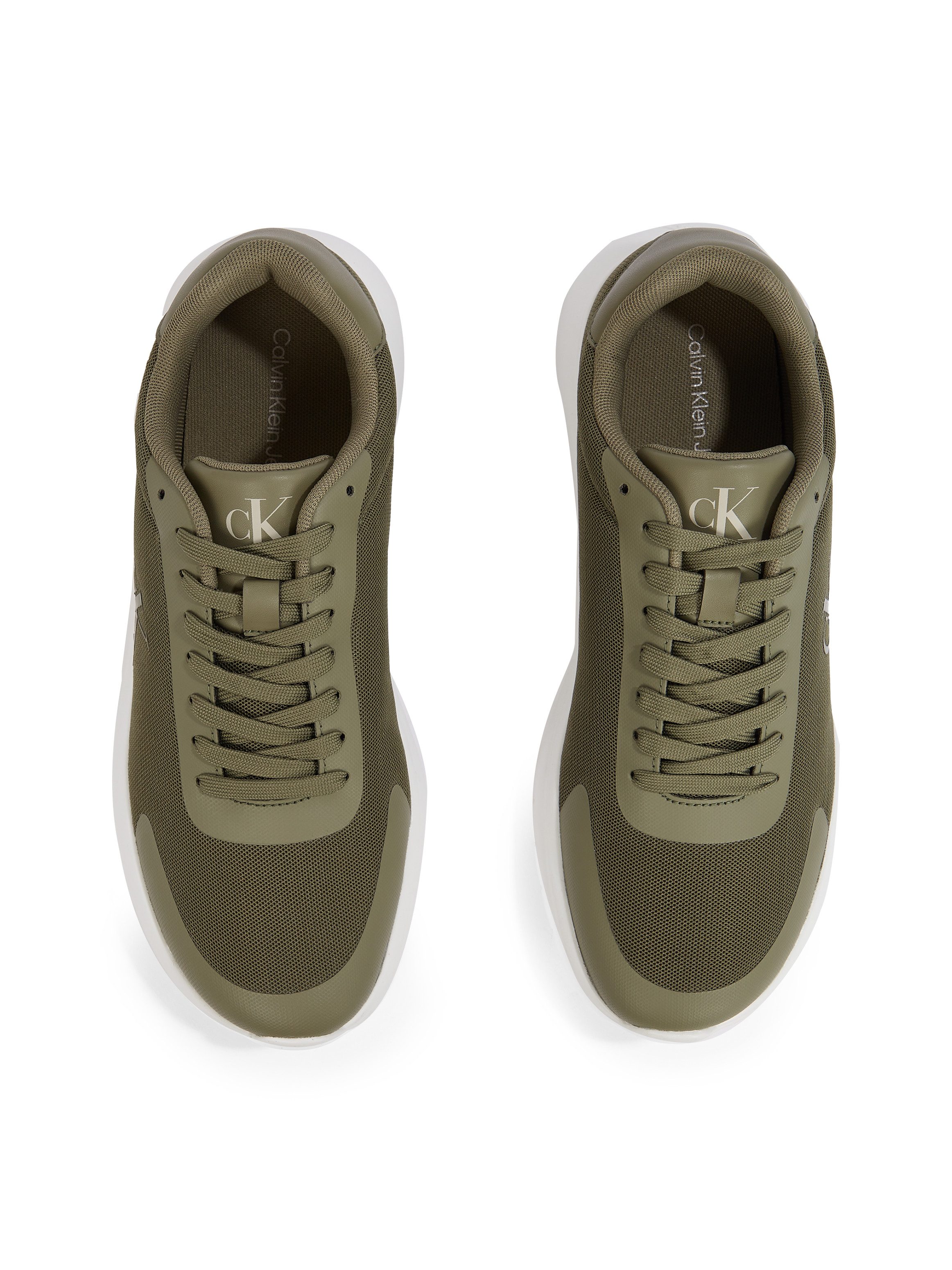 Calvin Klein Sneakers 3 EVA RUNNER MESH vrijetijdsschoen, lage schoen, veterschoen met contrast bies