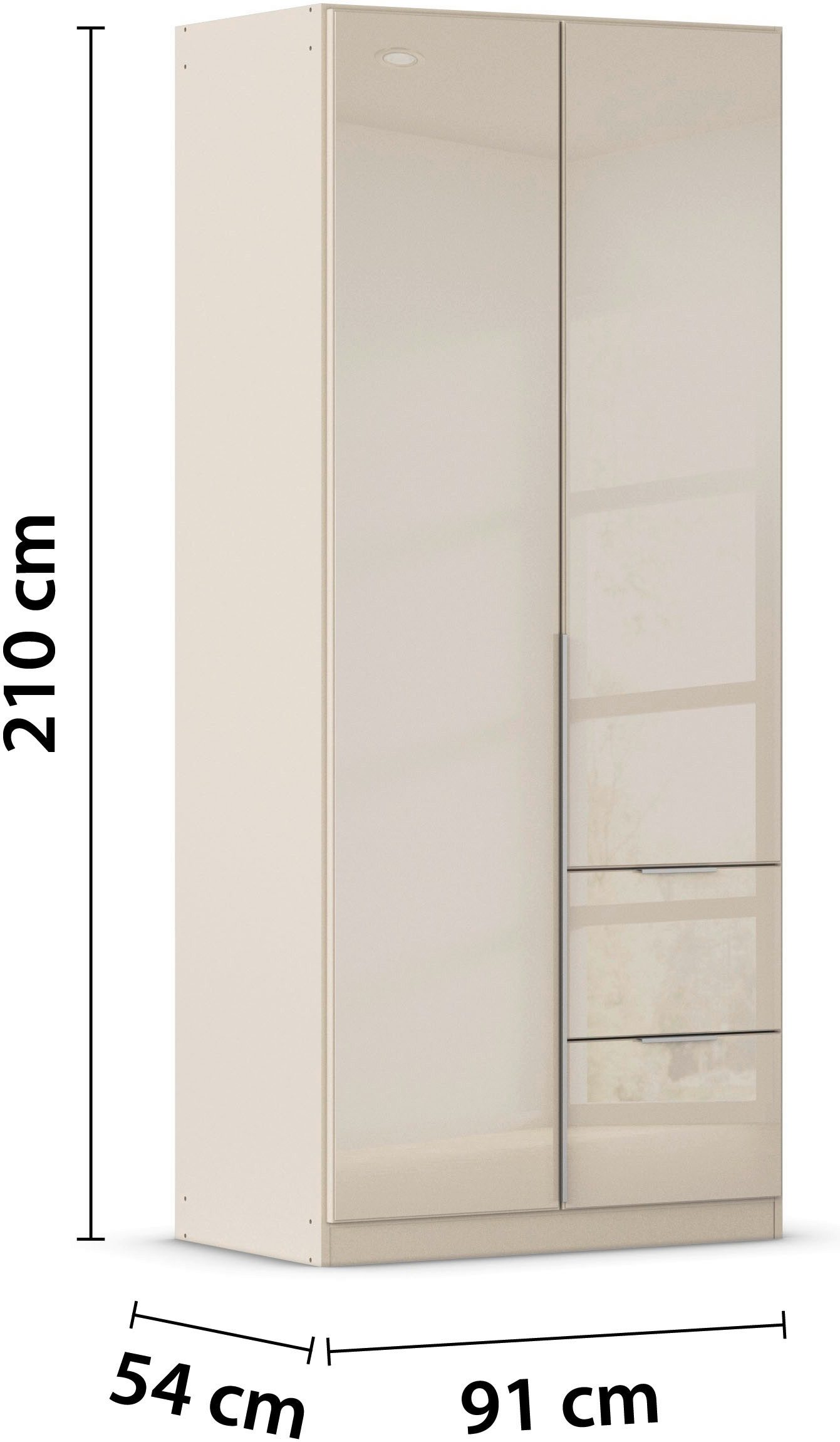 rauch Draaideurkast Kledingkasten kast garderobe AGORDO met glazen front