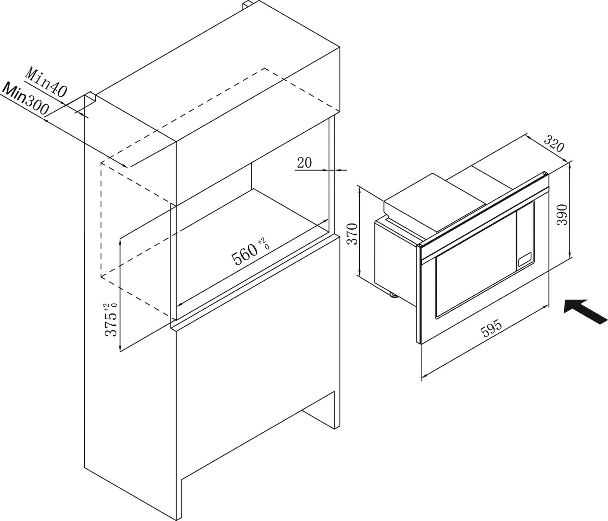 Amica Inbouw-magnetron EMW 13170 S digitale timer