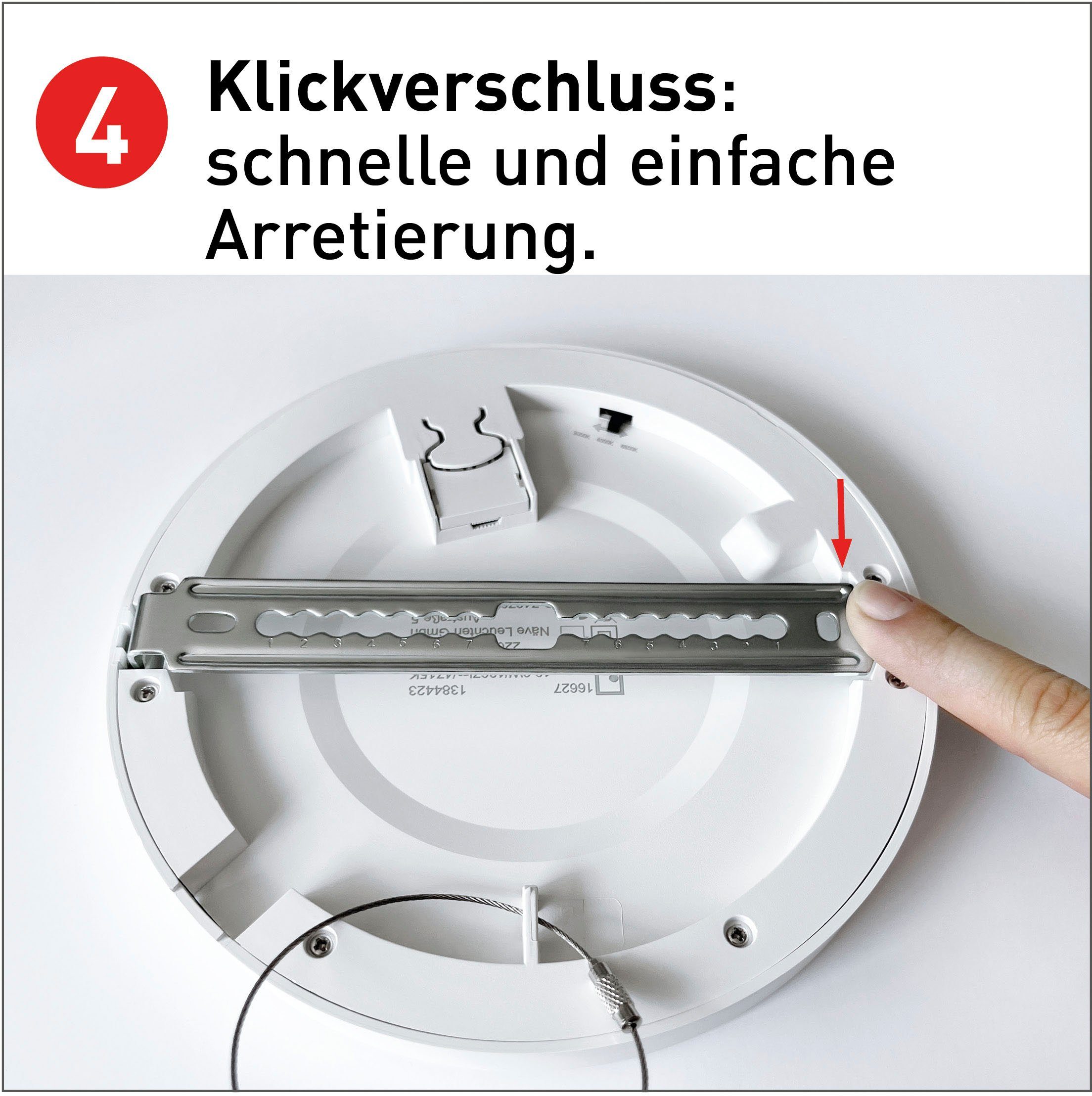 näve Led-plafondlamp Bonus CCT-functie (via apparaat schakelaar), opbouw of flexibele installatie (1 stuk)