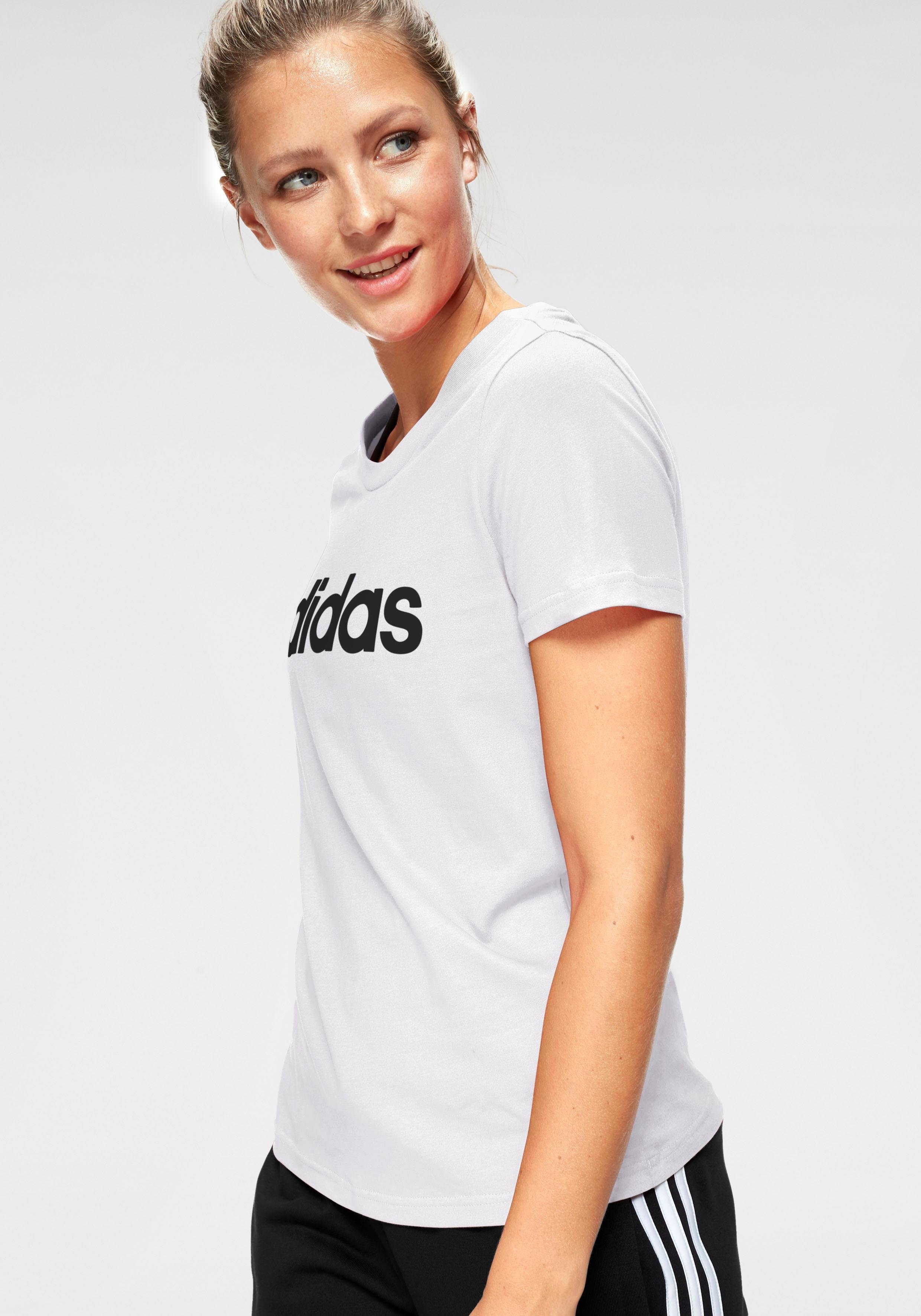 Online Adidas Linear shirte Tee Slim Shoppen T RL3j54qA