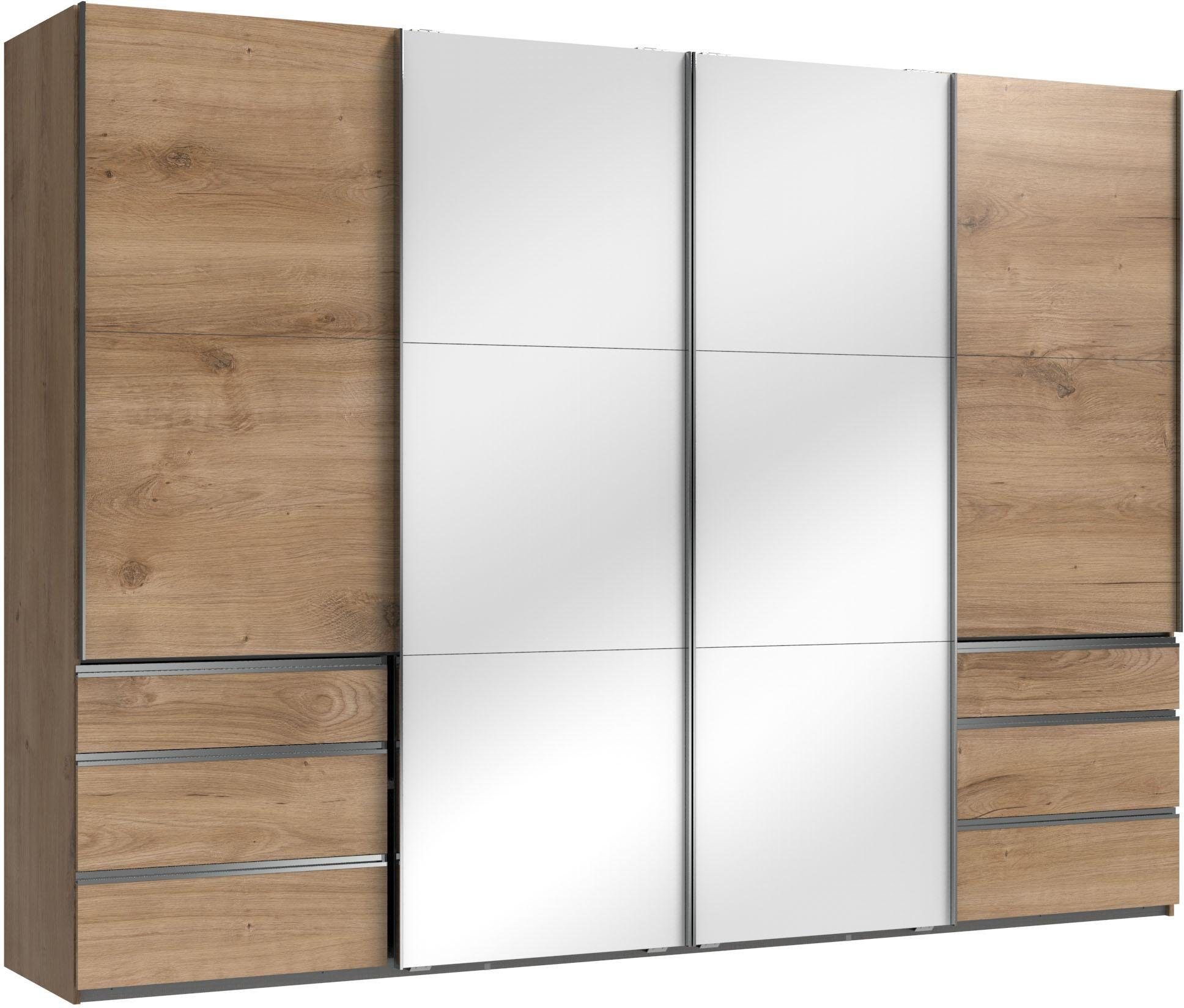 Wimex Zweefdeurkast Level by fresh to go met glazen deuren en synchroon openen