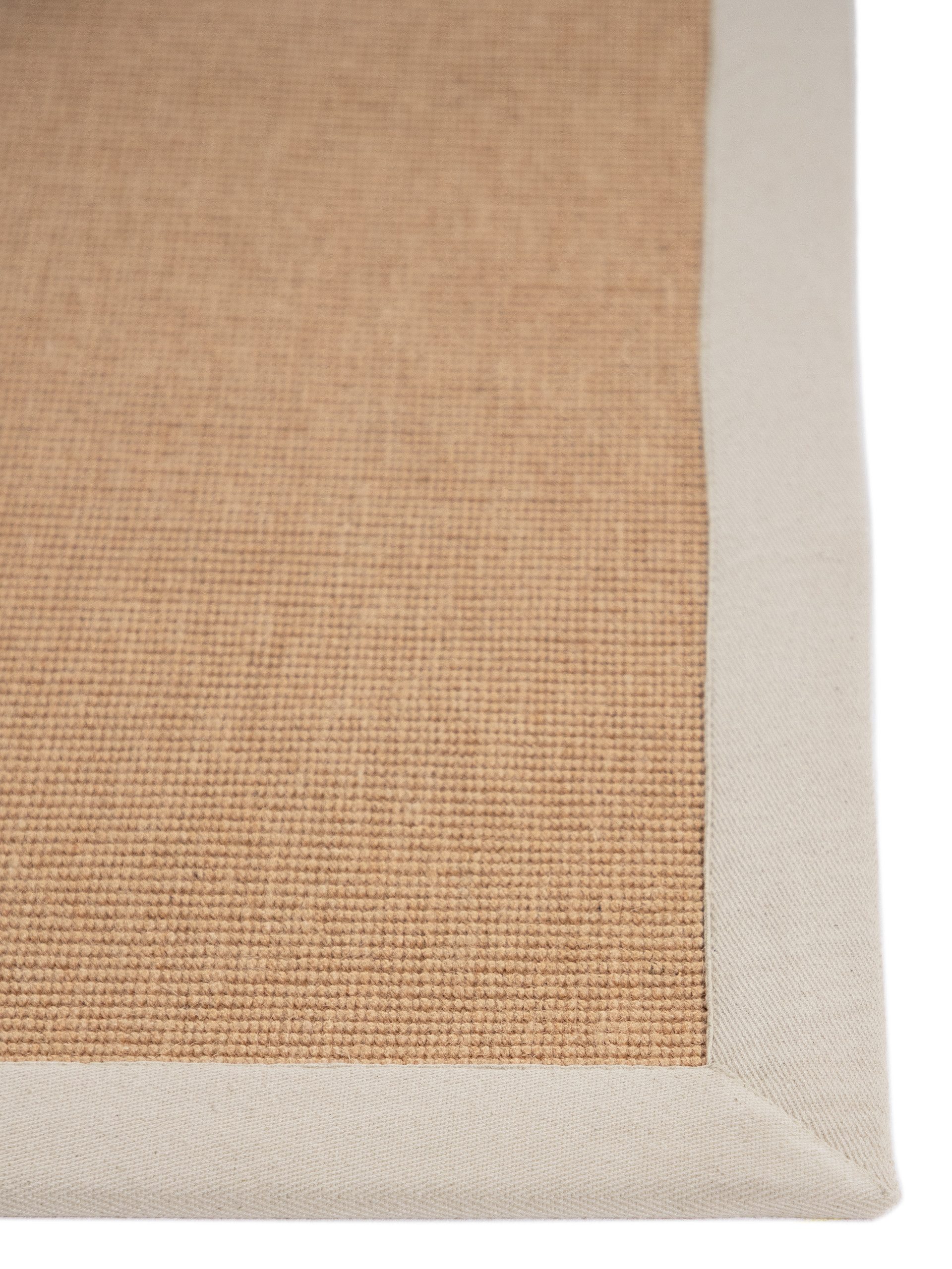 carpetfine Sisalkleed Sisal met gekleurd randdessin, antislip achterzijde