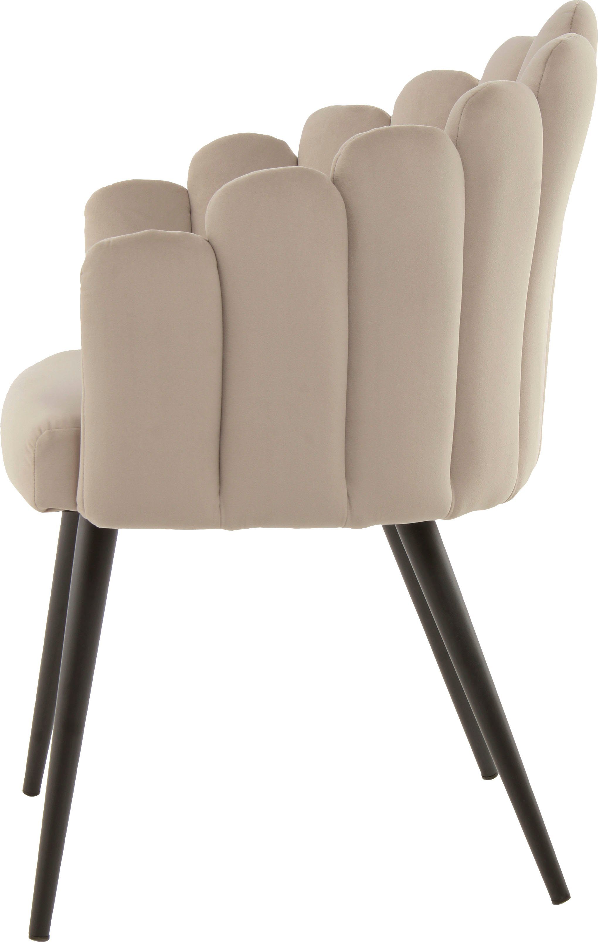 Kayoom Stoel Jeane 625, met fluweelzachte bekleding, comfortabel en gezellig fluweelzachte bekleding, modern, comfortabel en gezellig, met fluweelzachte bekleding (1 stuk)