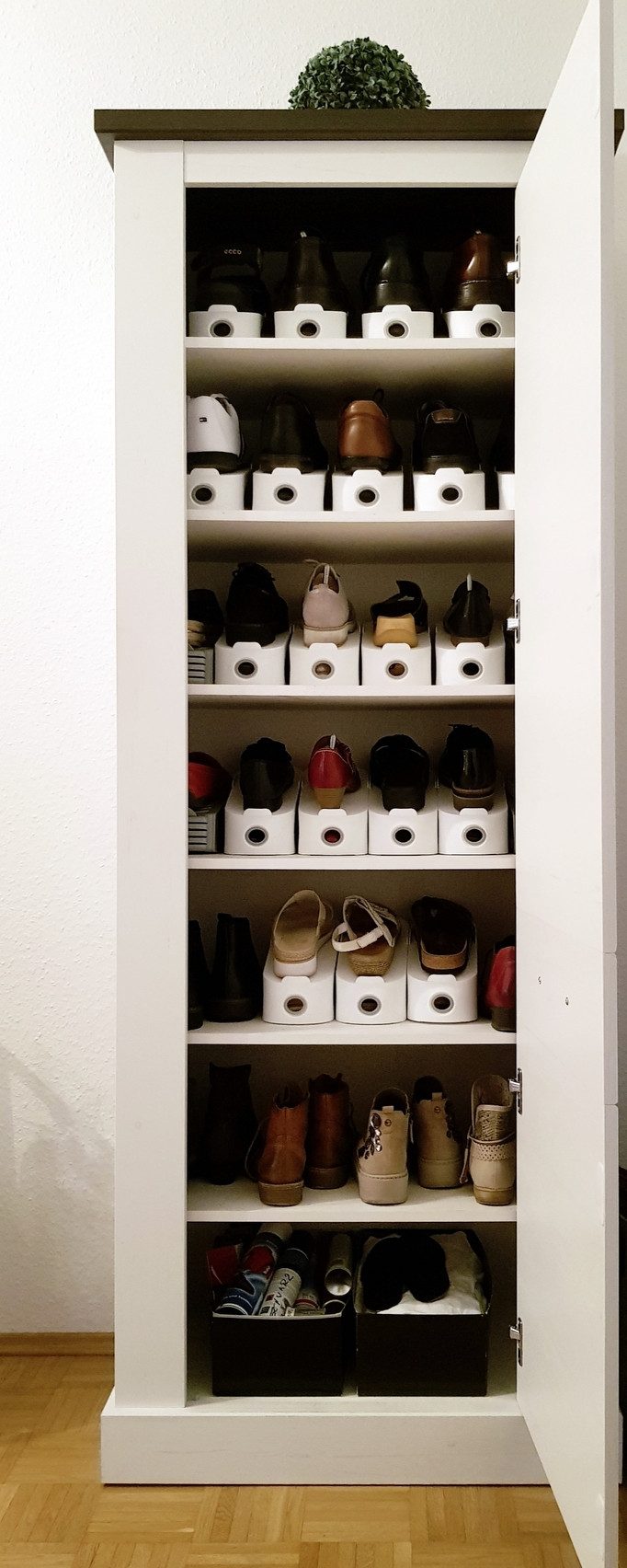 WENKO Schoenenstapelaar Set van 4 50% meer ruimte in de schoenenkast, kunststof(set, 4-delig)