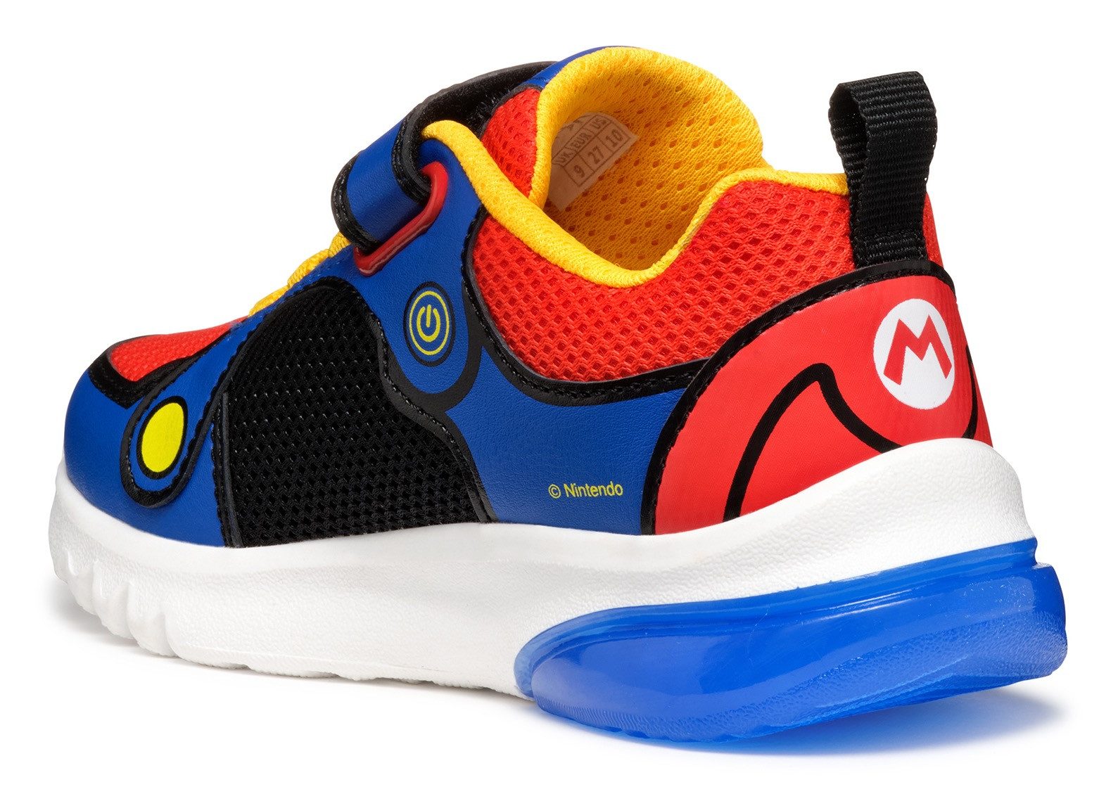 Geox Sneakers J CIBERDRON BOY lichtgevende schoen , retro sneaker, blink schoen met super mario motief