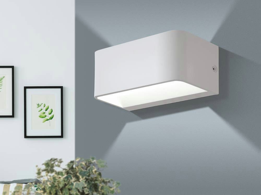 EGLO Wandlamp SANIA 4 wandlamp, wandspot, ganglamp, wit, LED, modern (1 stuk)