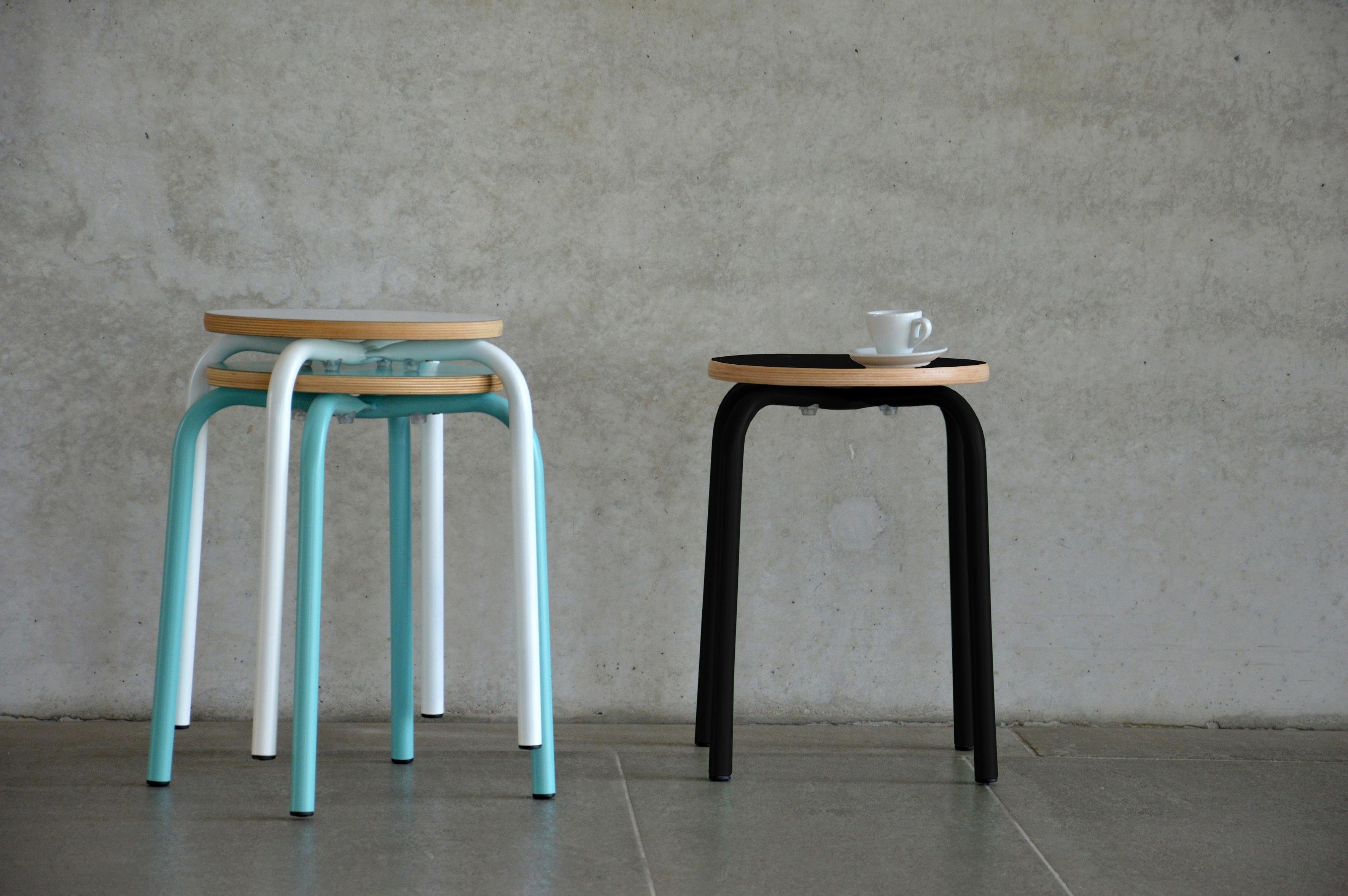 jankurtz Hocker Paris in 3 kleuren, stapelbaar, zithoogte 46 cm