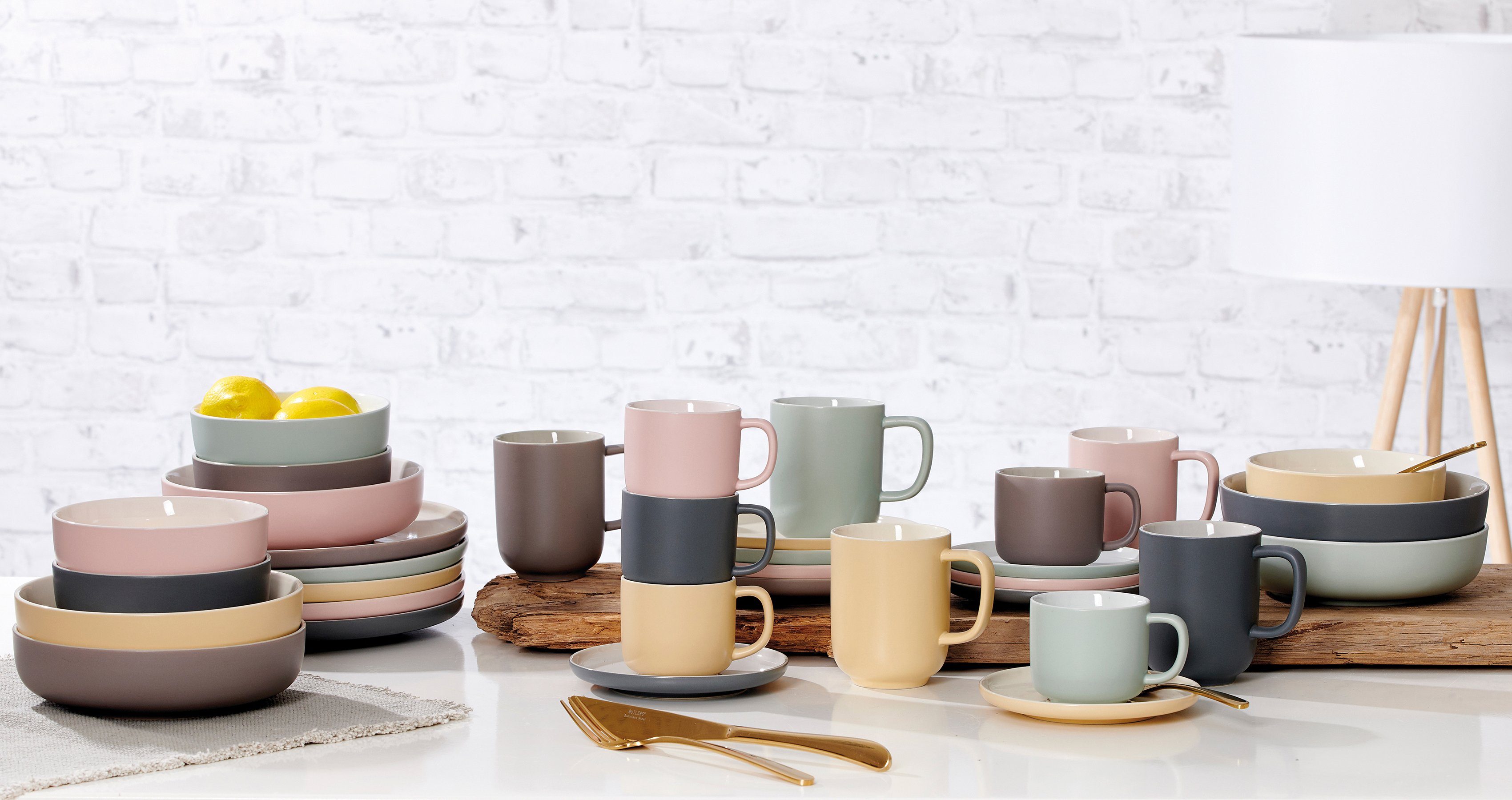 Ritzenhoff & Breker Combi-servies Serviesset, servies Jasper in scandinavische stijl, 16 delen, voor 4 personen (set, 16-delig)