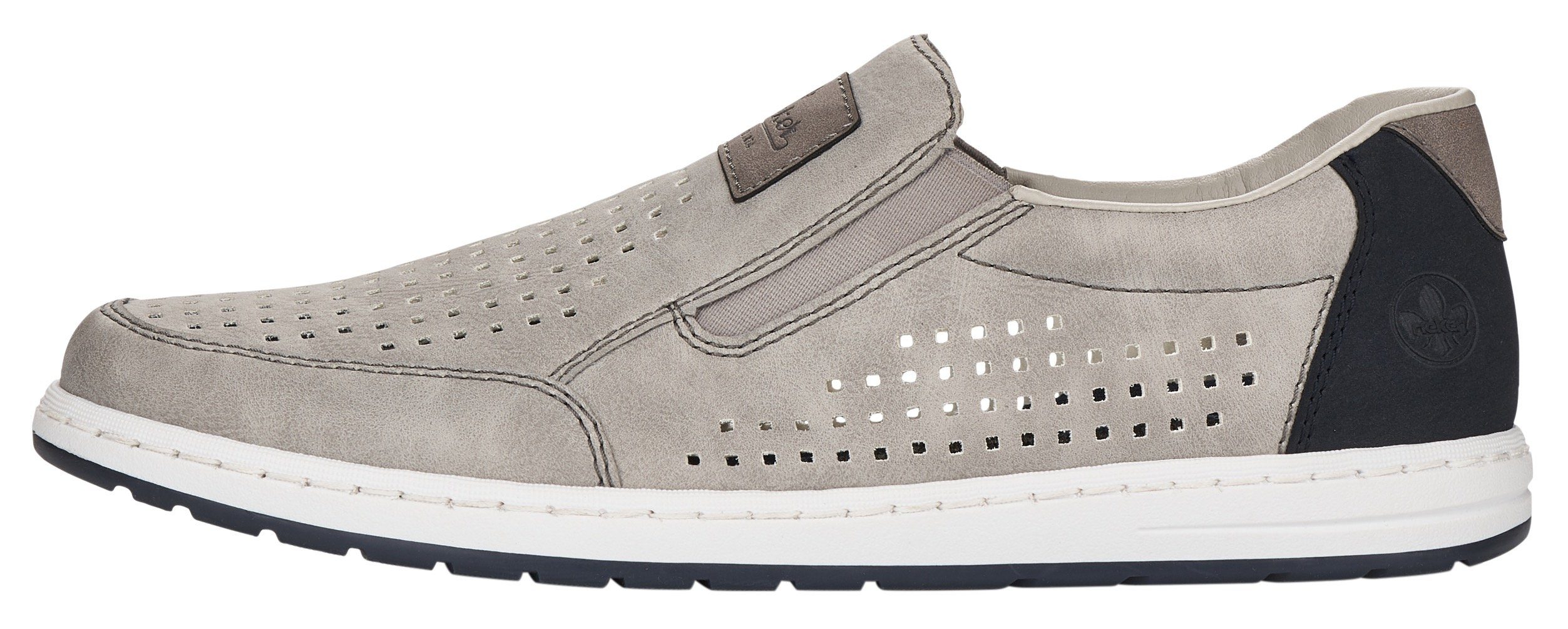 Rieker Instappers , slip-on sneaker, loafer, comfort schoen met elastiek voor goede pasvorm