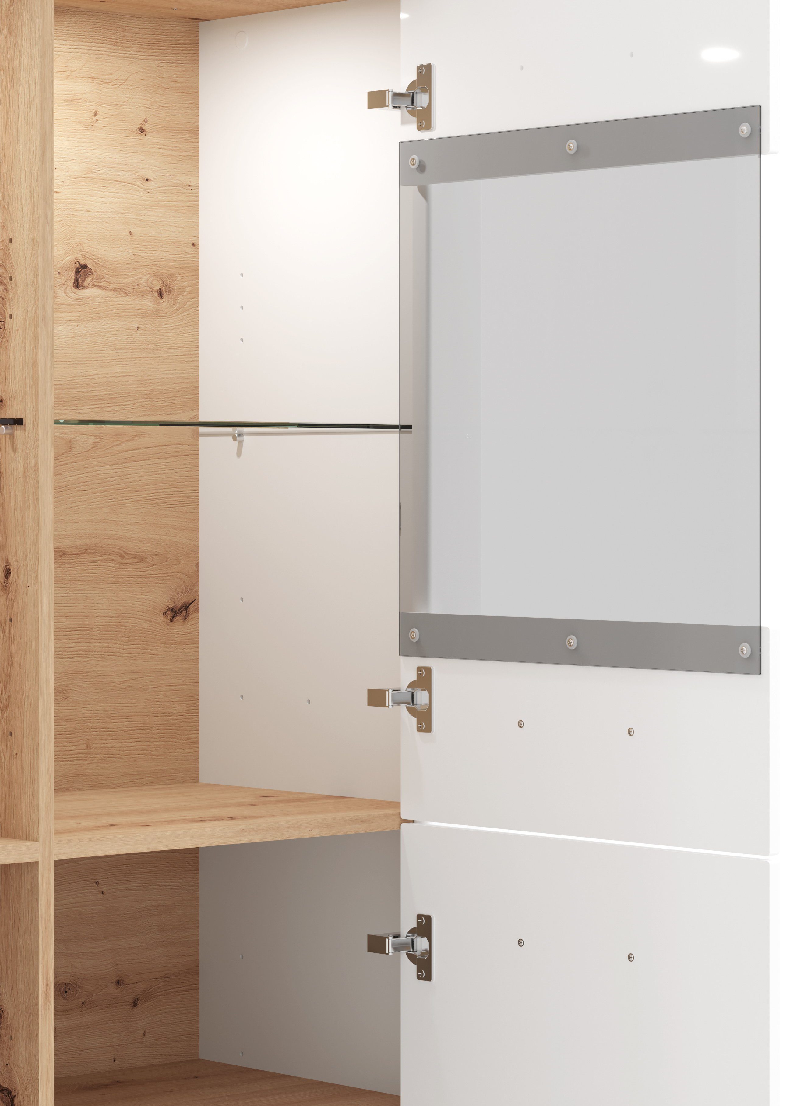 Home affaire Vitrinekast Valencia 2 deuren met 4 mm veiligheidsglas, breedte 103,5 cm