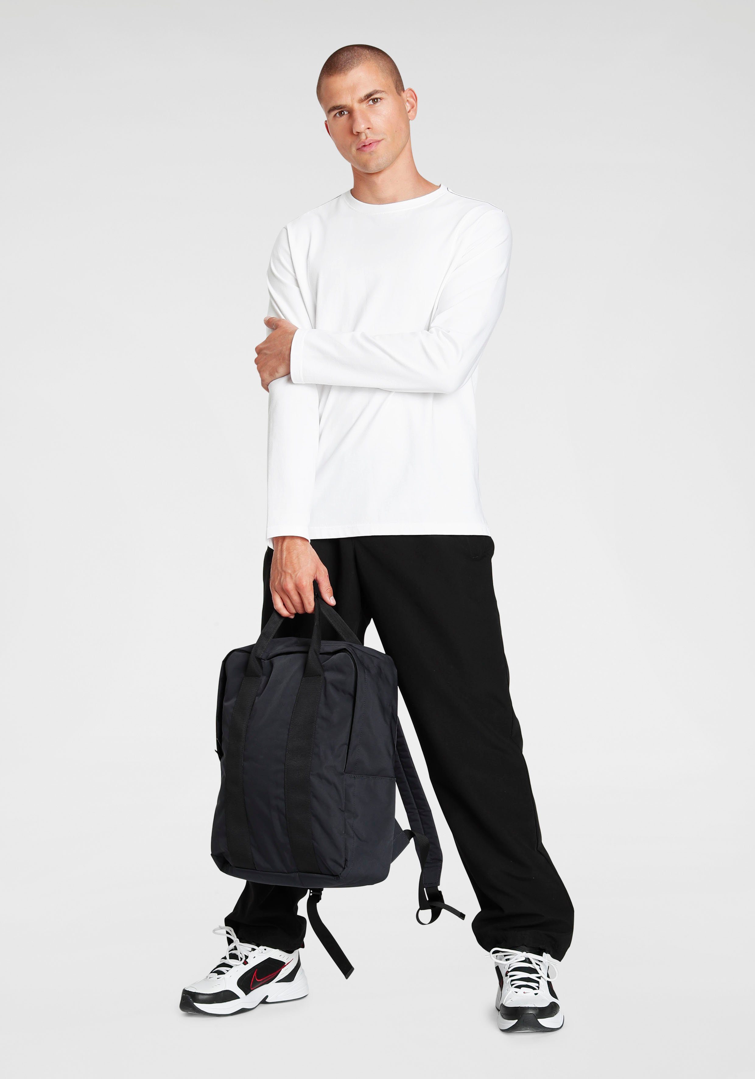 Eastwind Shirt met lange mouwen Lange mouw, basic-stijl, ronde halslijn, van 100% katoen (Set van 3)