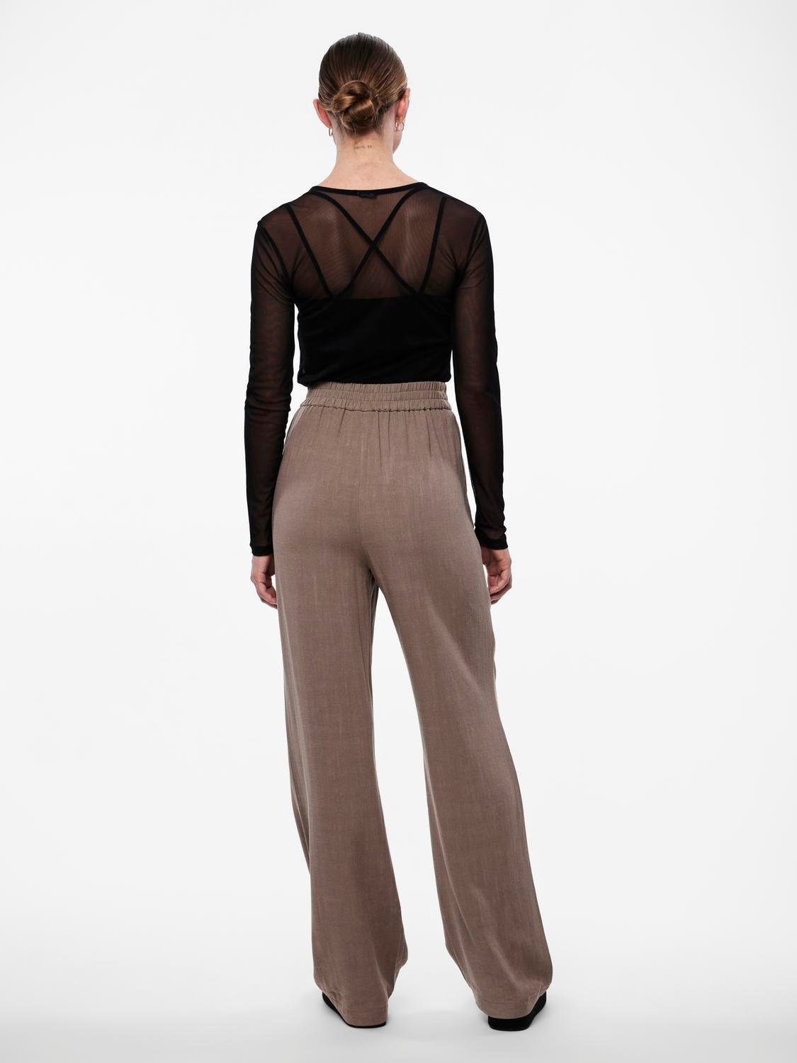 pieces Comfortbroek PCVINSTY HW LINEN PANT NOOS BC