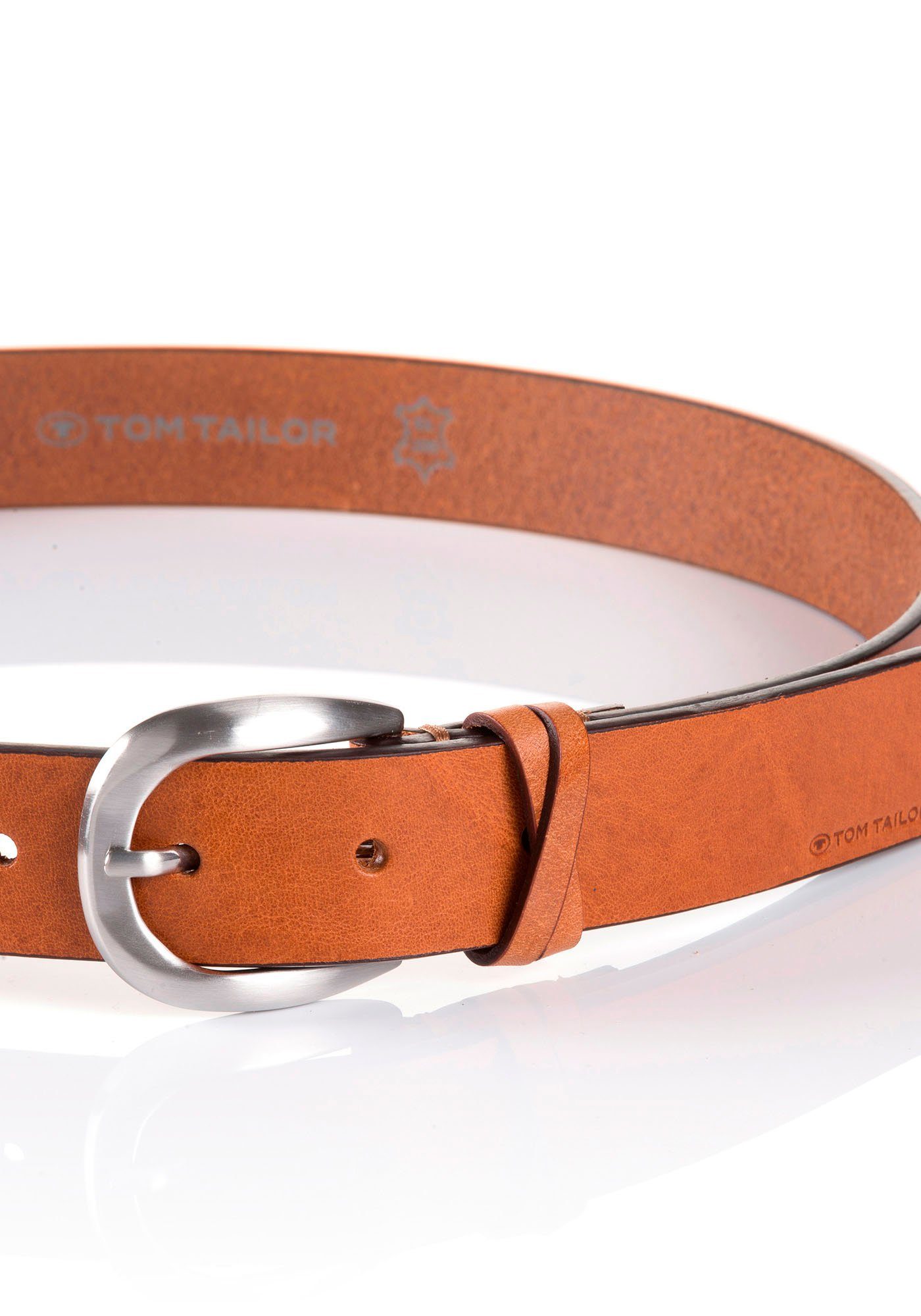 Tom Tailor Leren riem TTNANCY 3 cm brede damesriem modieus klassiek 100% leer