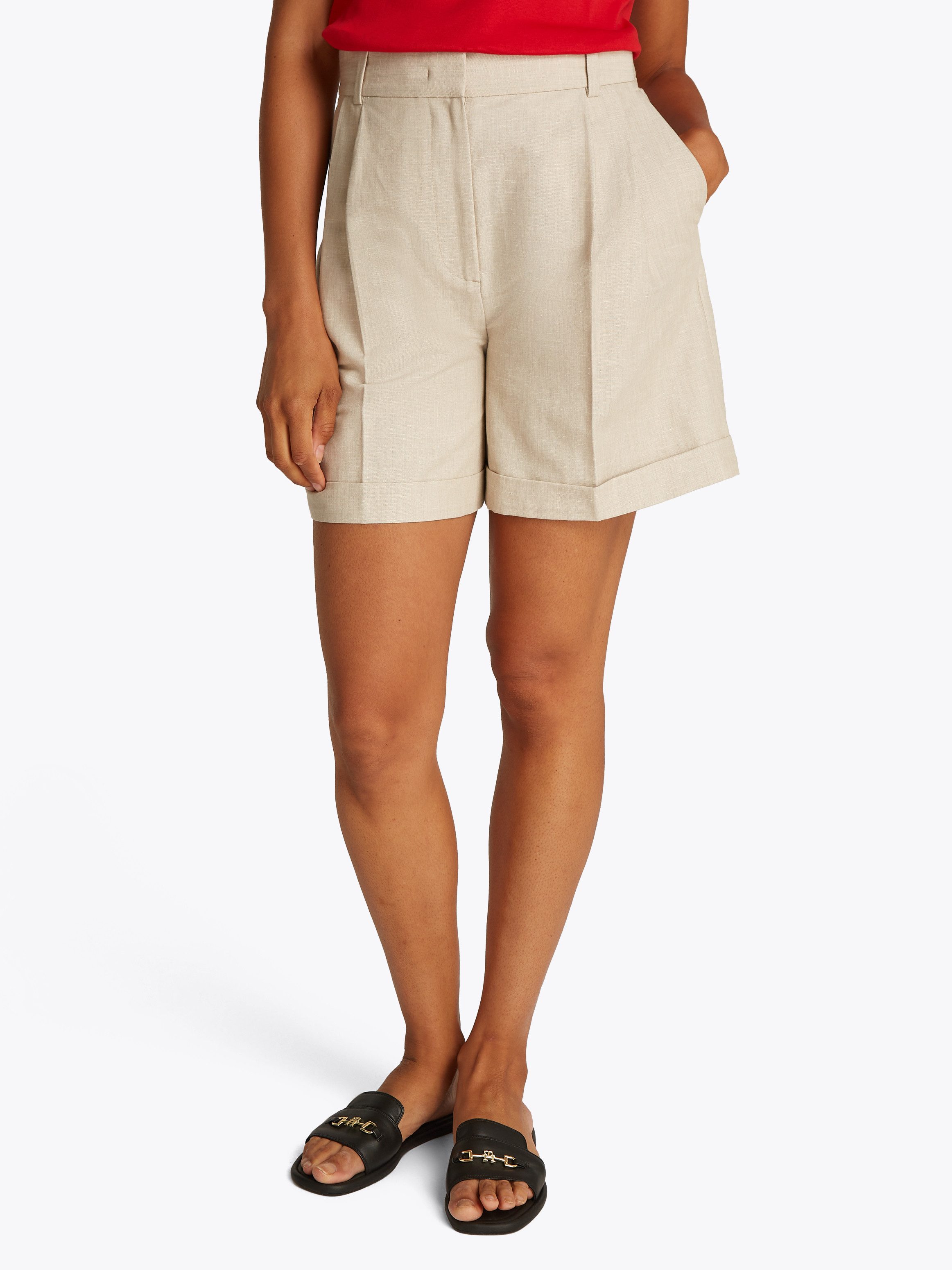 Tommy Hilfiger Short LINEN MIX PLEATED SHORT
