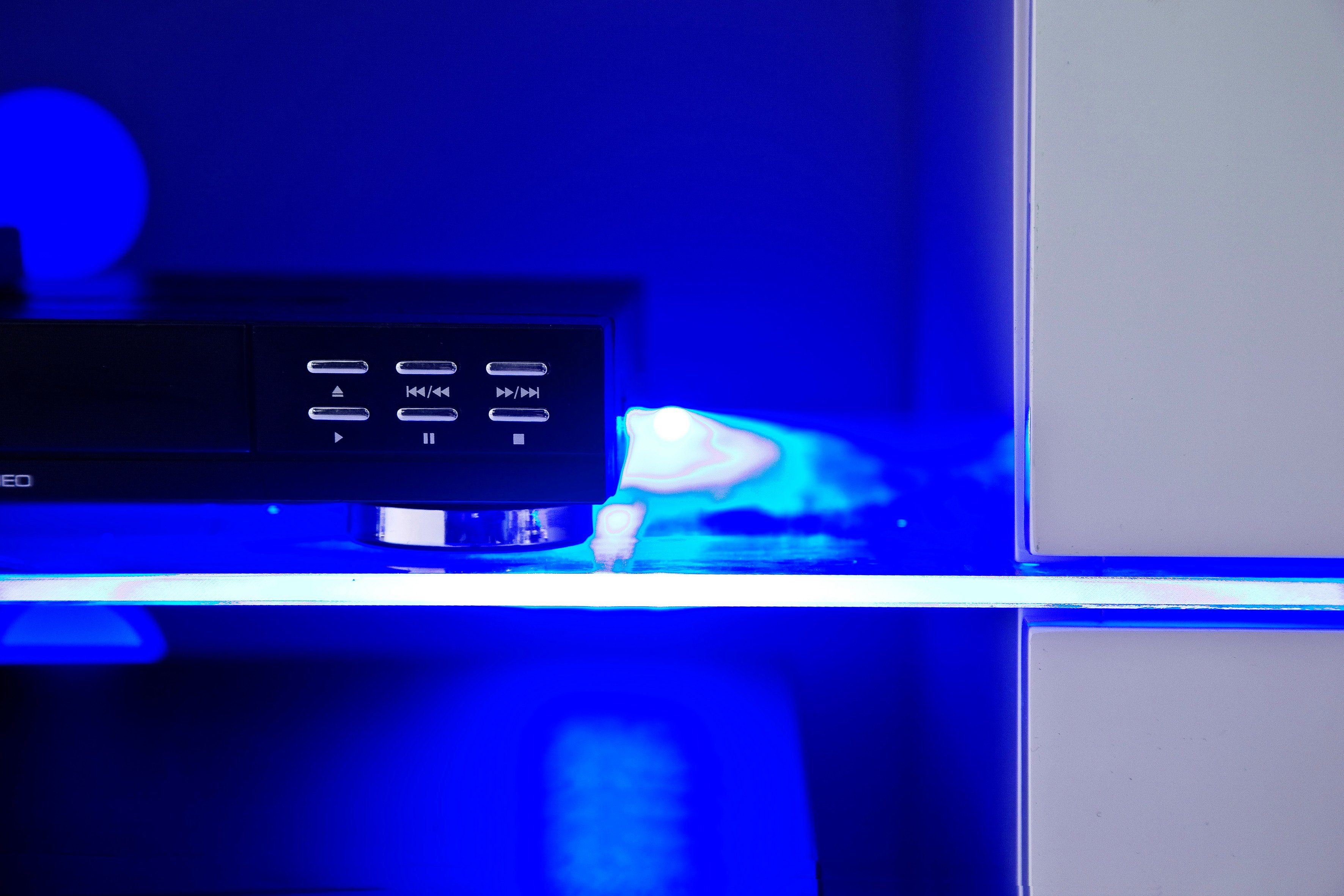 MCA furniture Tv-meubel Blues met ledverlichting hoogglans-wit
