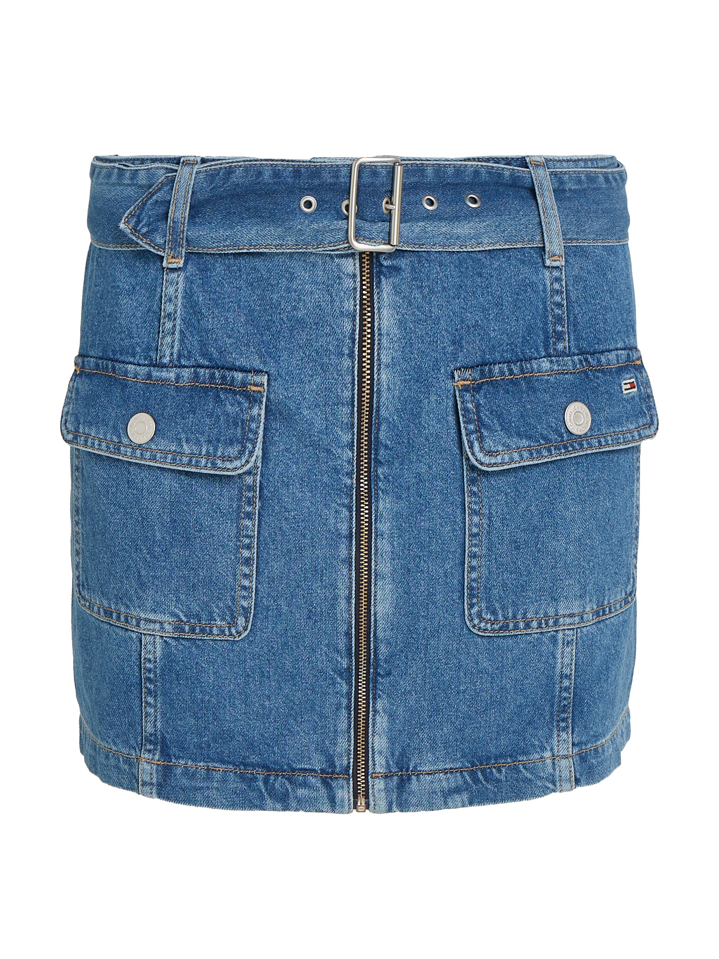 TOMMY Jeans rok BELTED ZIPPER SKIRT BH7036