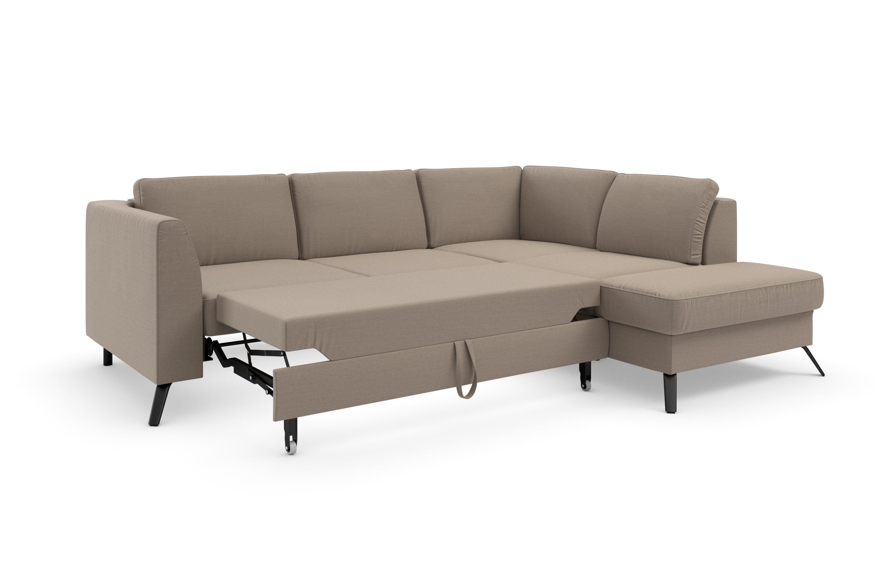 sit&more Hoekbank Olsen L-vorm inclusief zitdiepteverstelling, naar keuze met slaapfunctie, 15 cm hoog