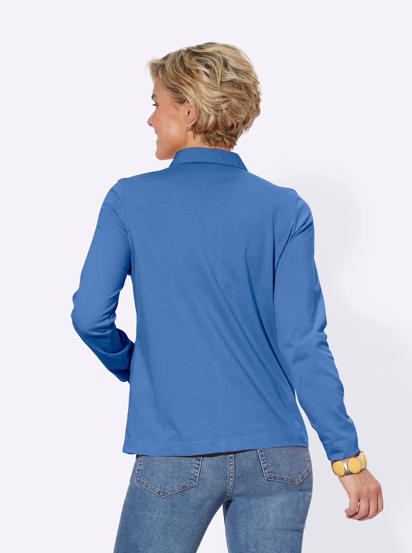 Casual Looks Poloshirt met lange mouwen Poloshirt (1-delig)