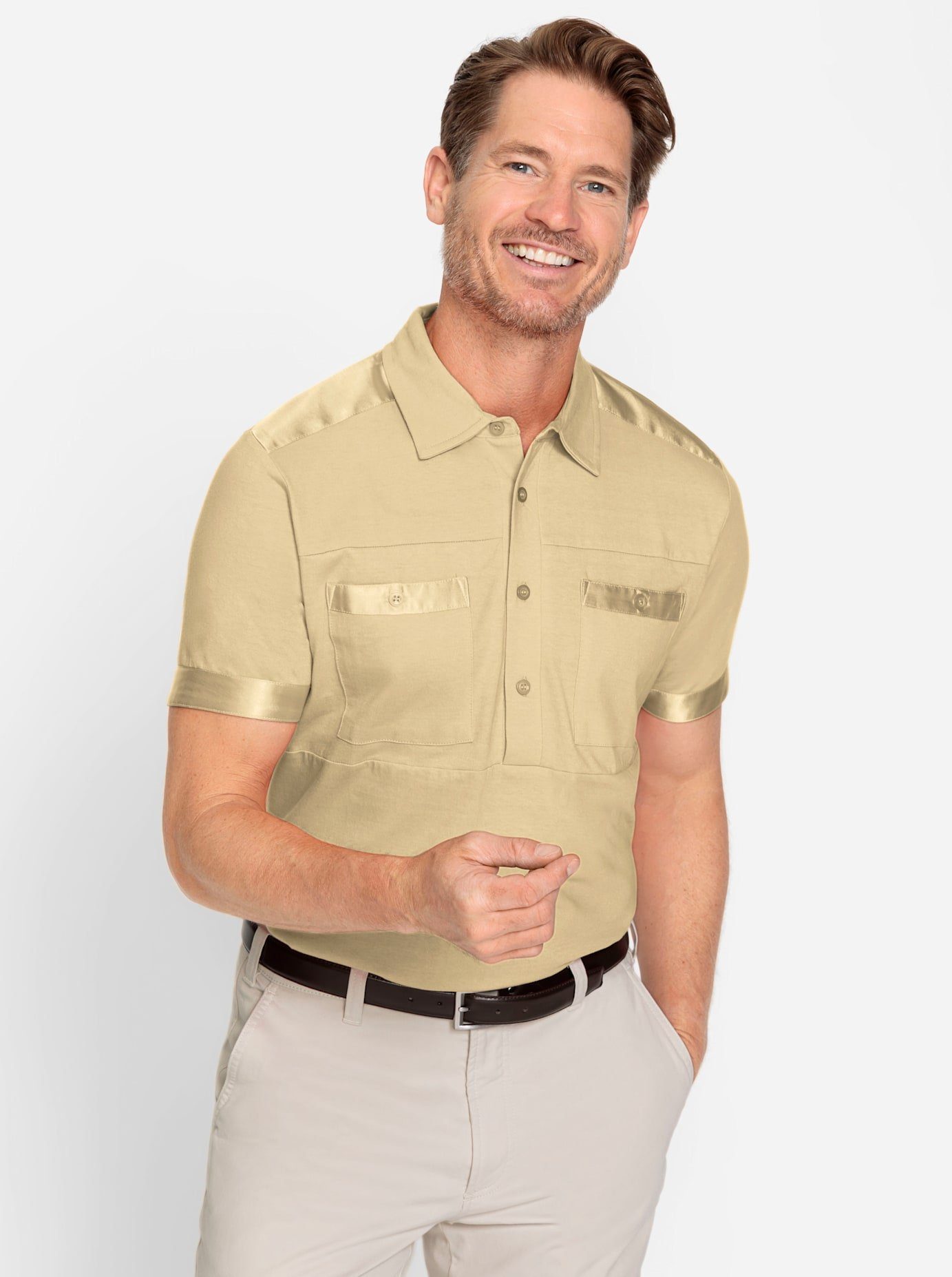 Marco Donati Shirt met korte mouwen Poloshirt met korte mouwen (1-delig)