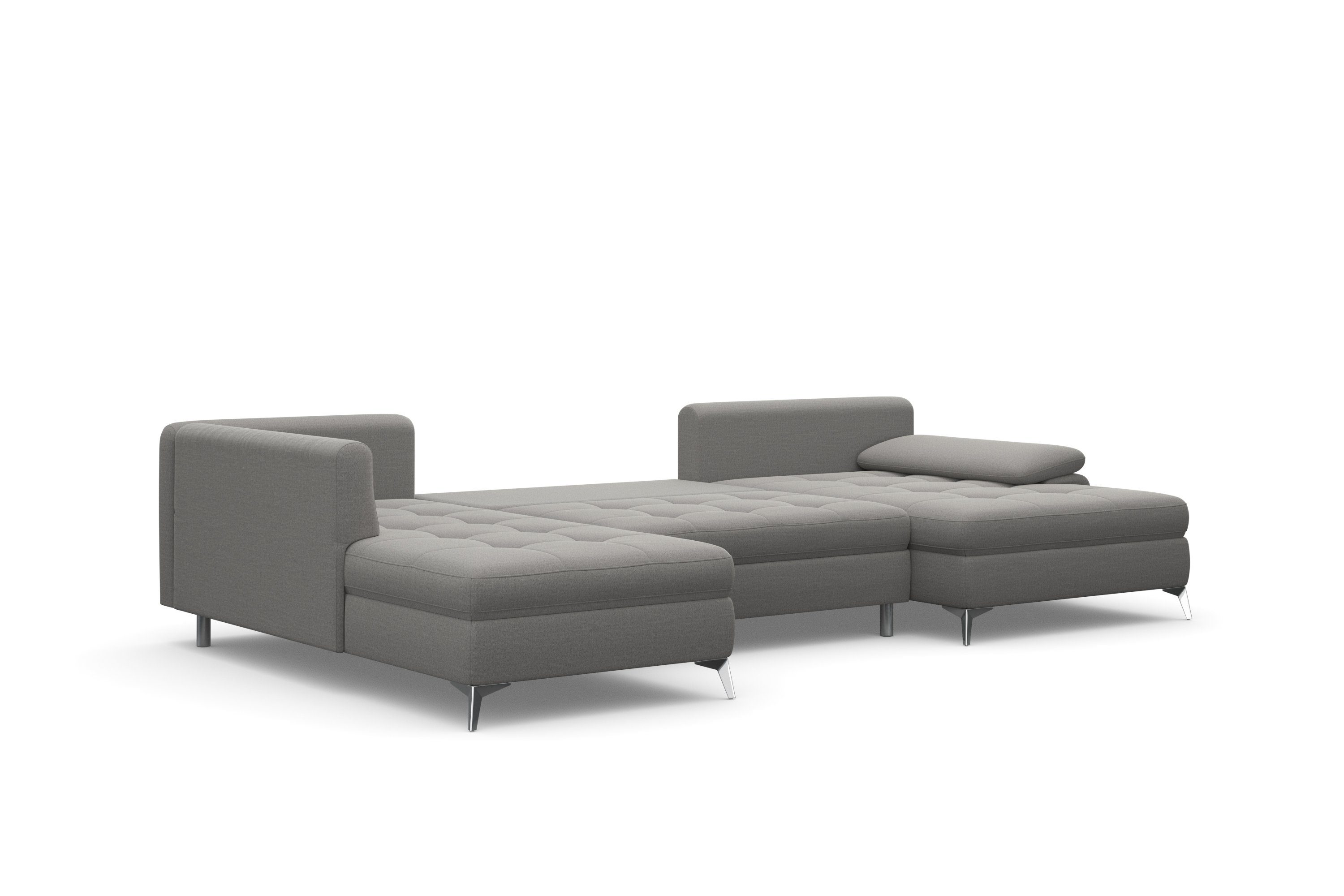 sit&more Zithoek Latigo U-vorm met récamier, naar keuze met slaapfunctie en bedkist