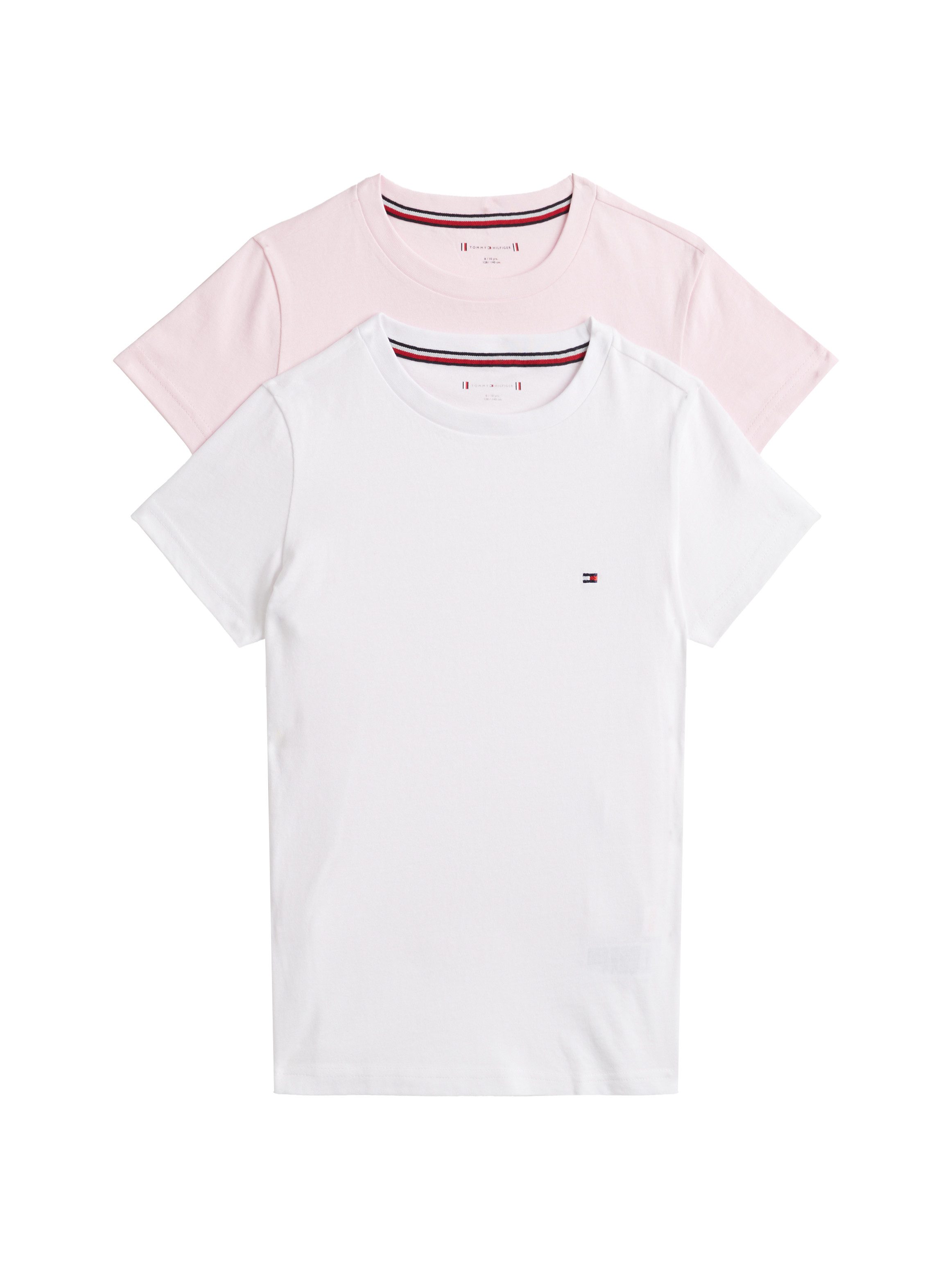 Tommy Hilfiger Underwear T-shirt 2P CN TEE SS met geborduurd logo (2-delig, Set van 2)