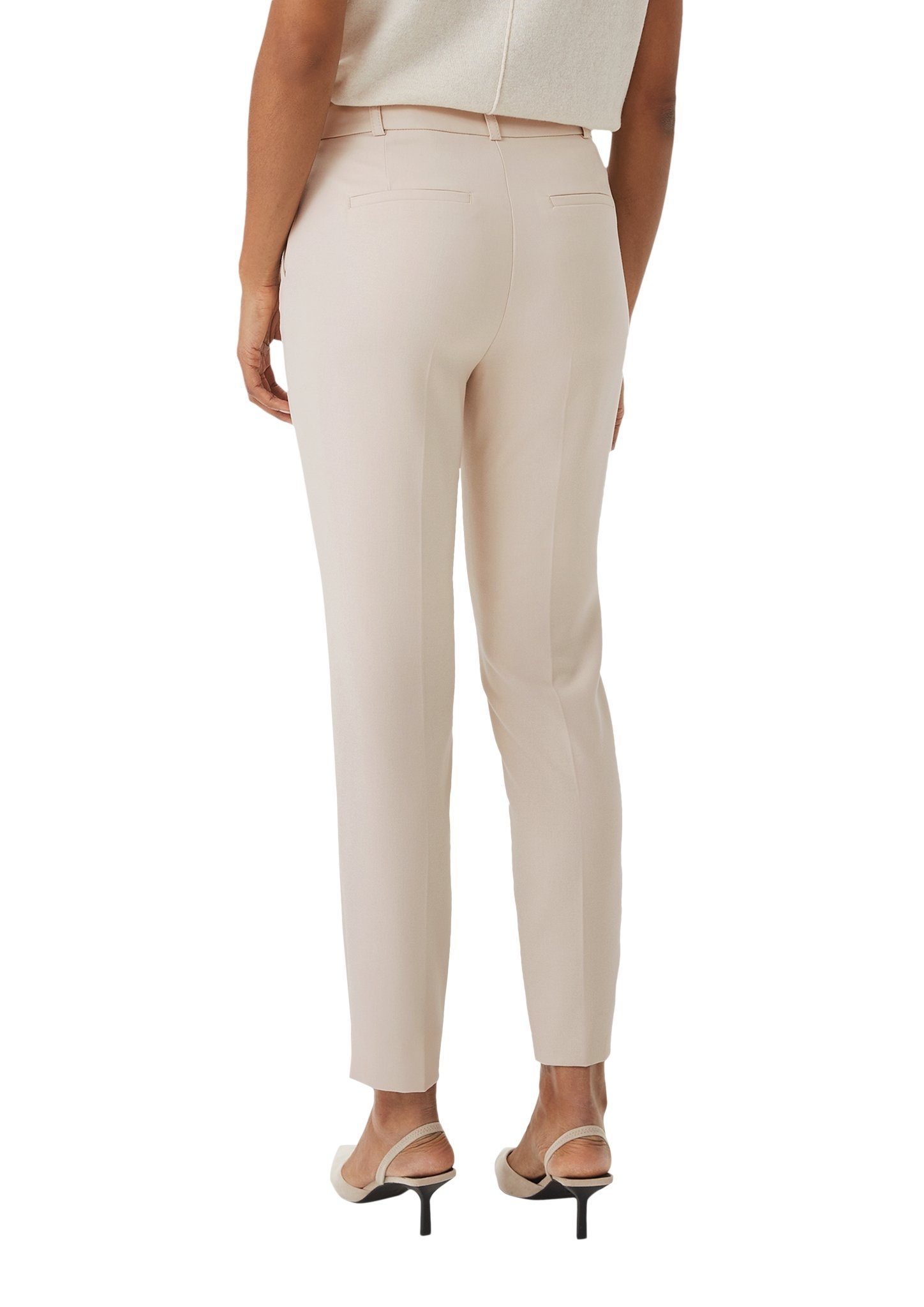 Comma Pantalon met plooi en verborgen sluiting
