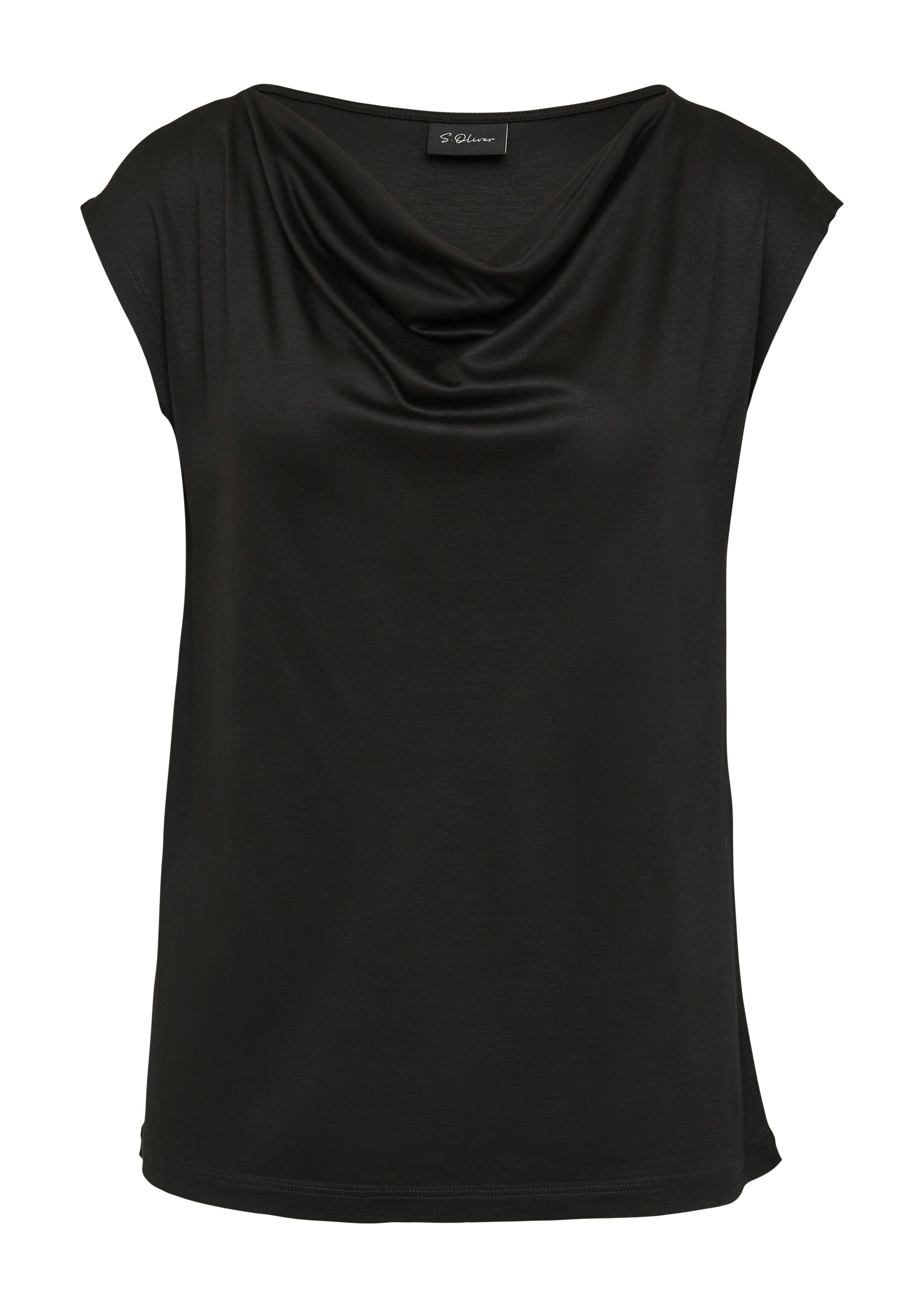 s.Oliver BLACK LABEL T-shirt van interlock jersey
