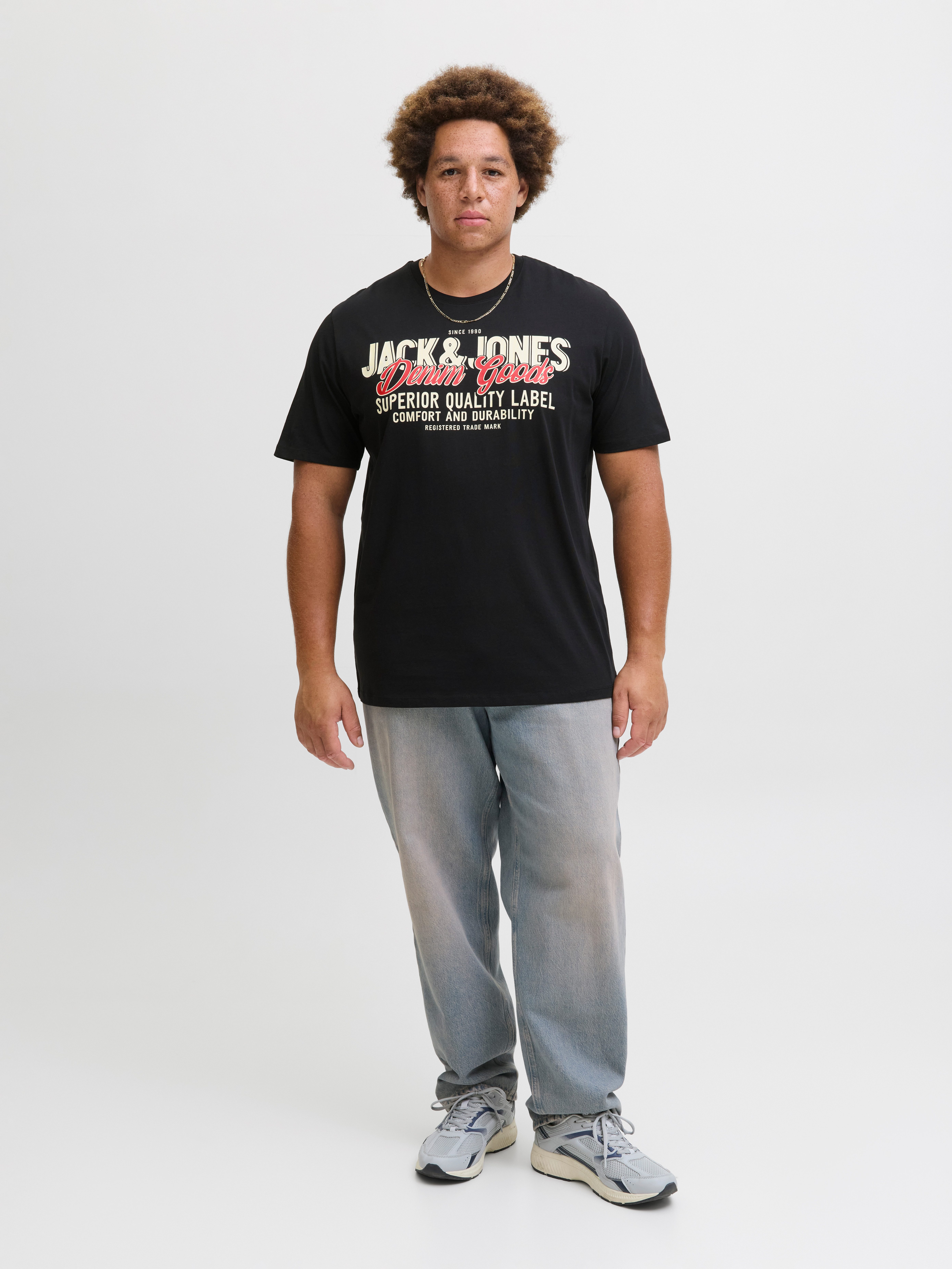 Jack & Jones PlusSize T-shirt JJELOGO TEE SS ONECK 2 COL AW25 NOOS PLS
