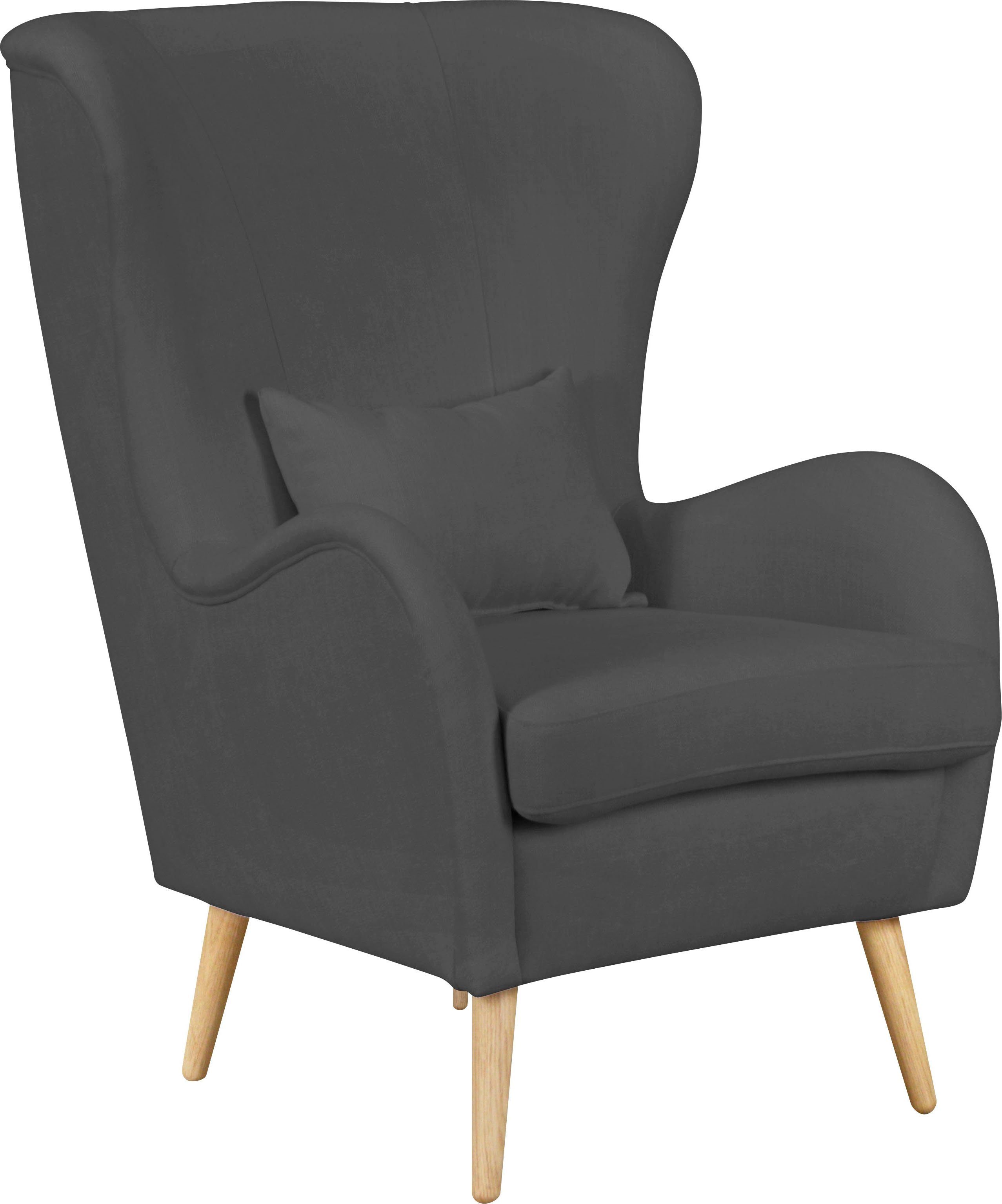 Guido Maria Kretschmer Home&Living Fauteuil Sallito, oorfauteuil, TV-stoel voor woonkamer, ook in velours cord