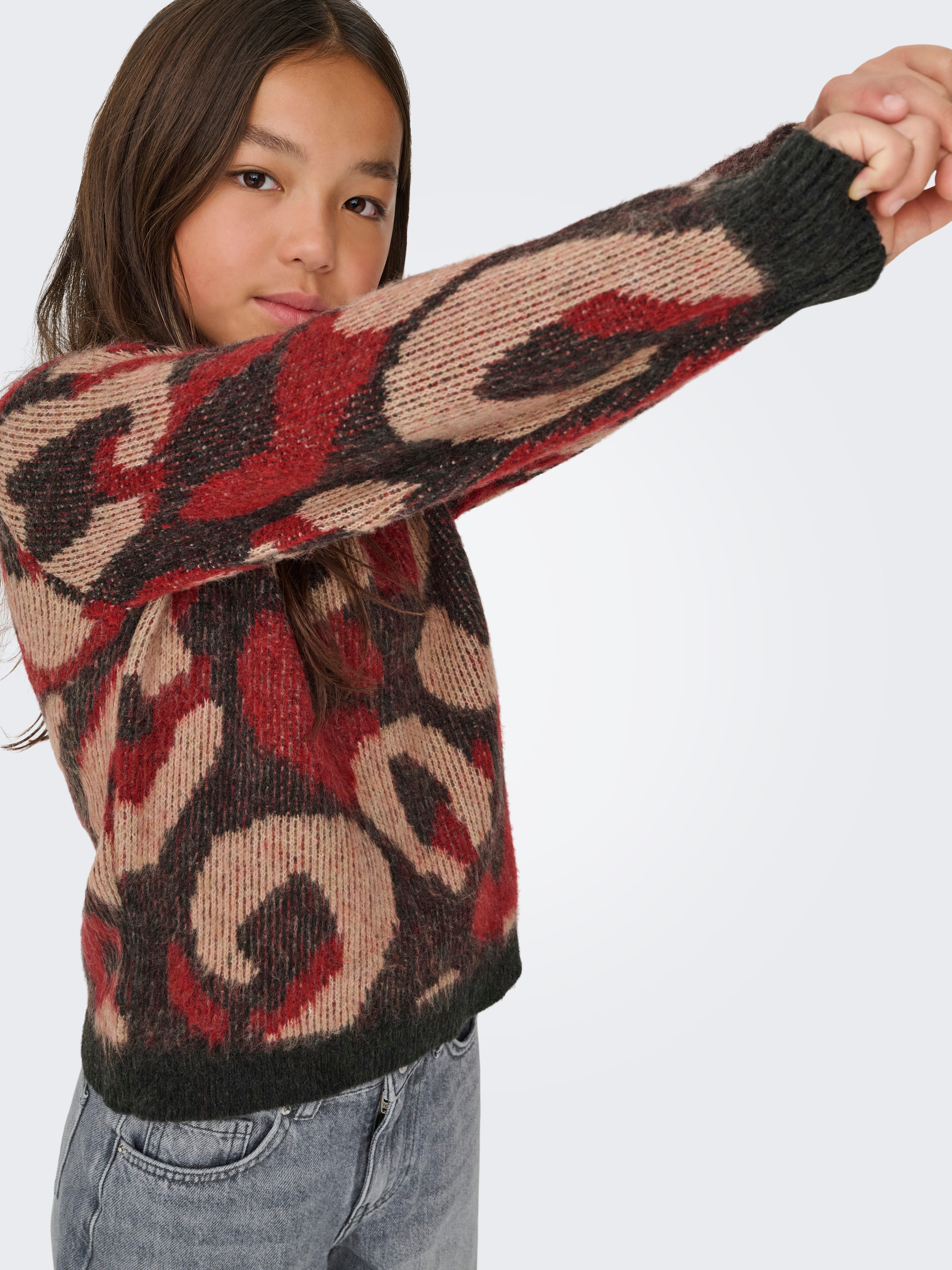 KIDS ONLY Trui met ronde hals KOGWILD L/S JQ O-NECK KNT