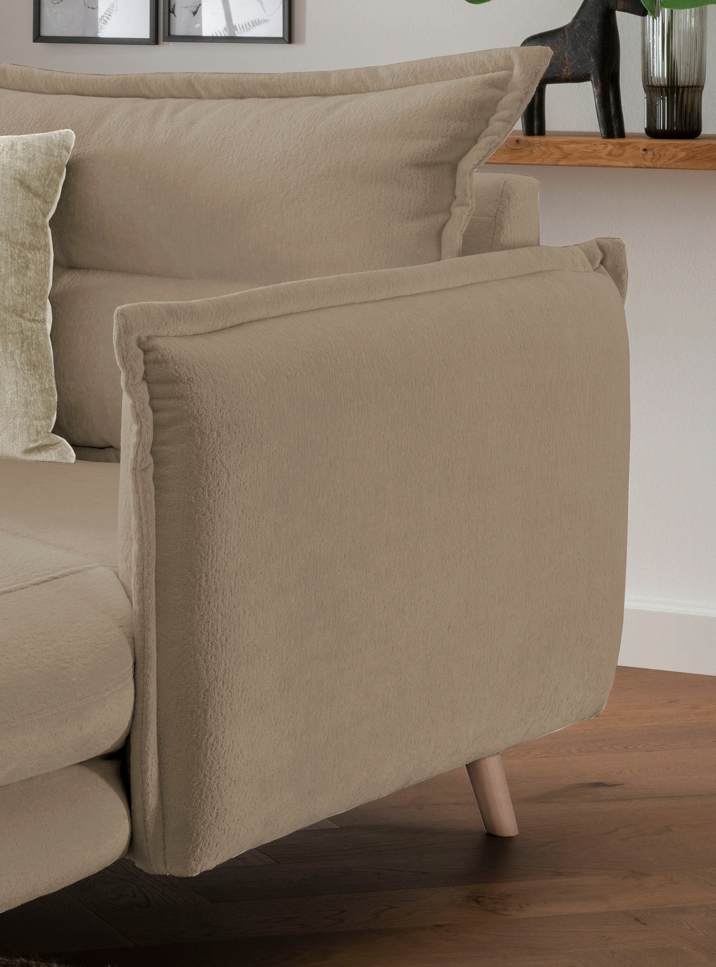 INOSIGN Loveseat LAZIO moderne fauteuil met een comfortabele bekleding, 2 stuks decoratieve sierkussens