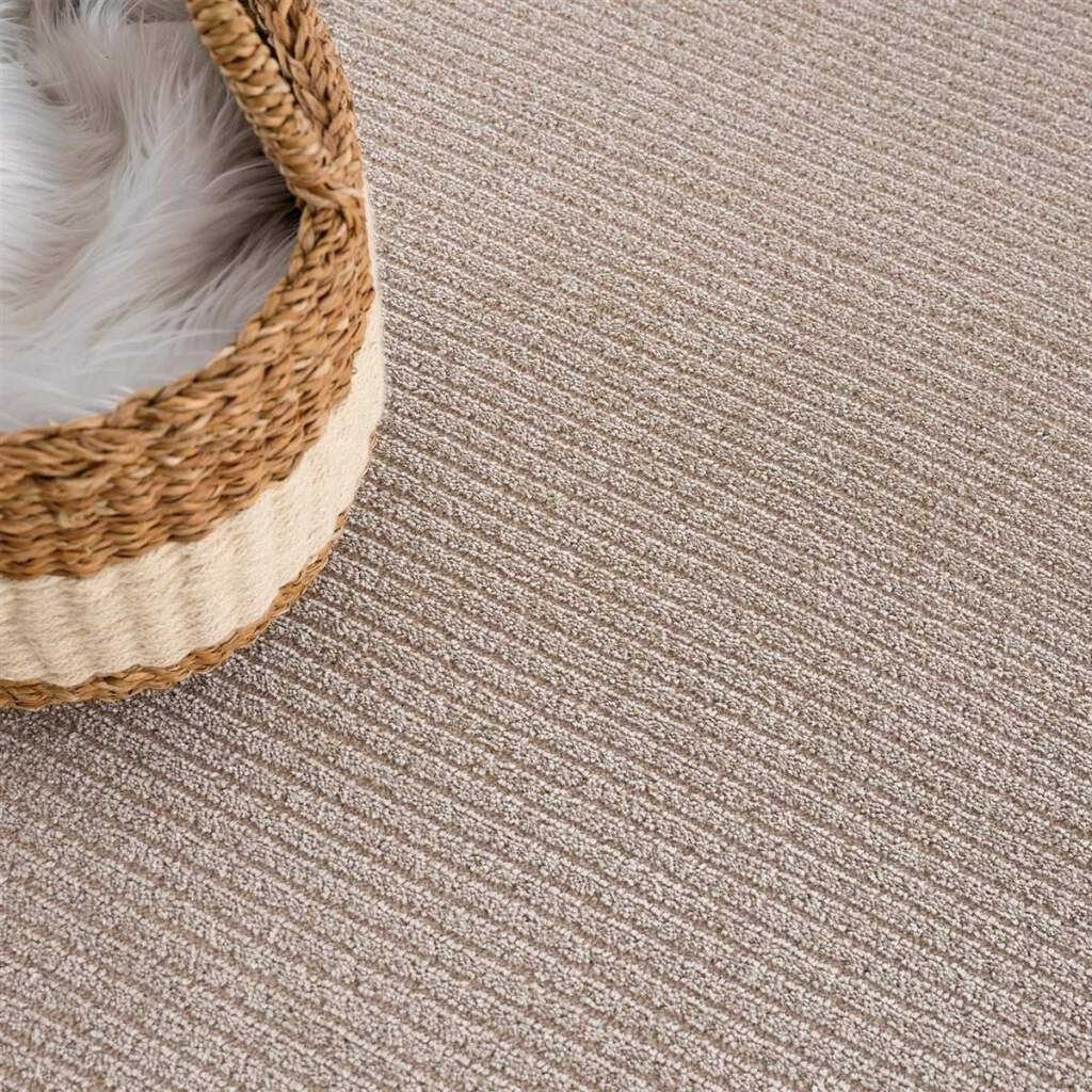 Carpet City Vloerkleed Frisé-tapijt FANCY900 Korte pool, uni, 3D-look, strepen-look