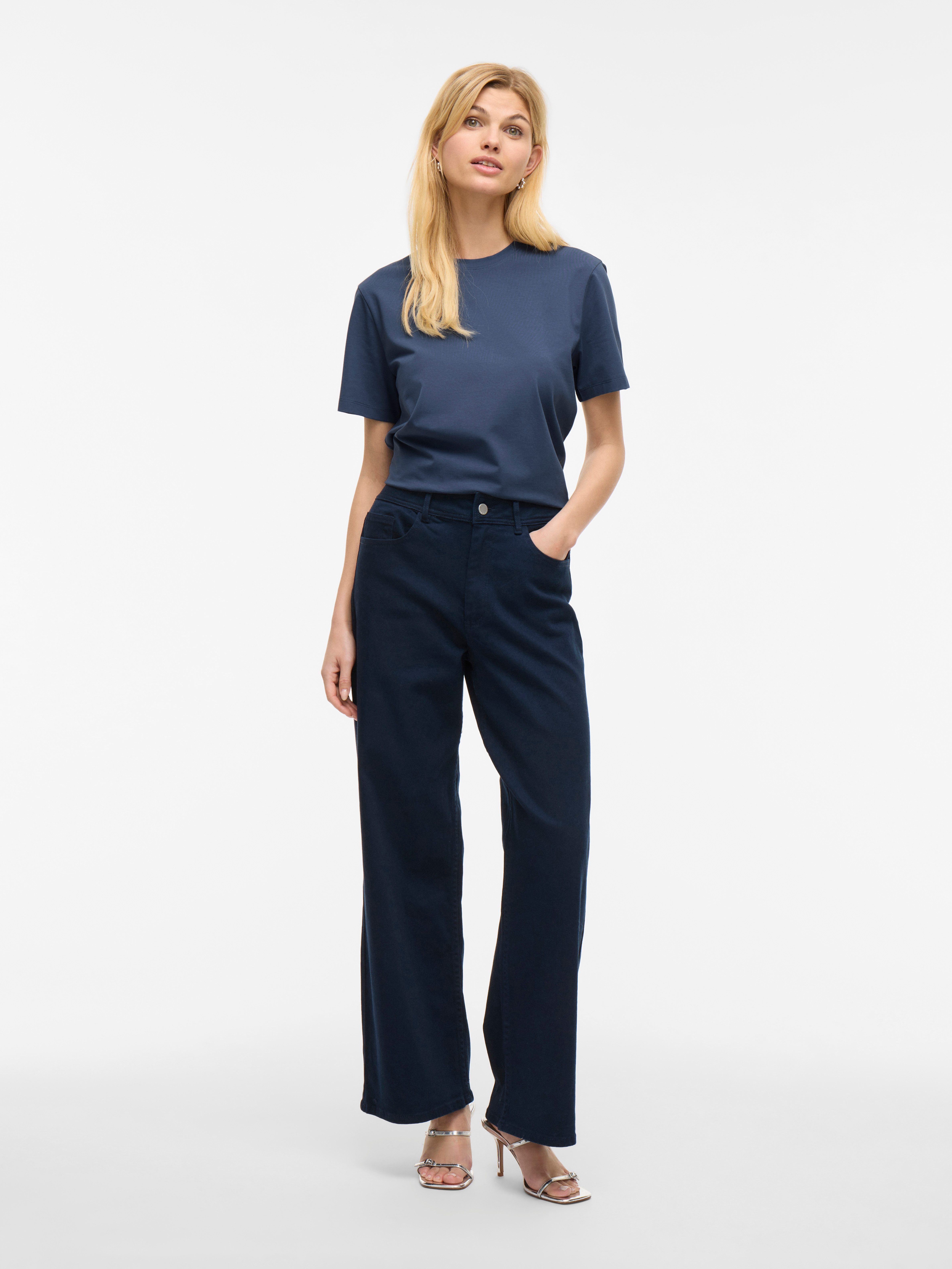 Vila Shirt met korte mouwen VINORA S/S T-SHIRT - NOOS
