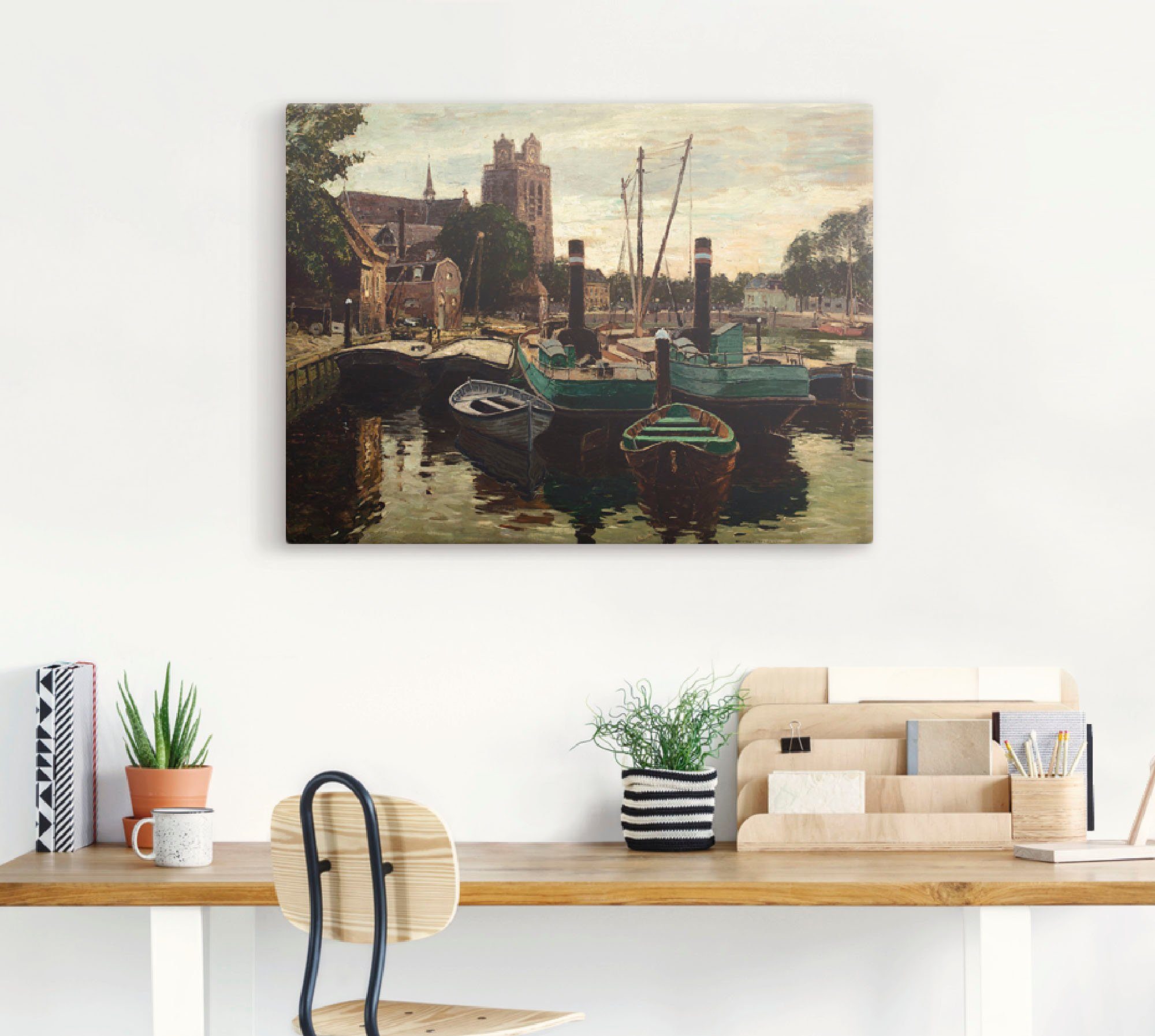 Artland Artprint Avond in Dordrecht. 1902-1910 als artprint op linnen, muursticker of poster in verschillende maten