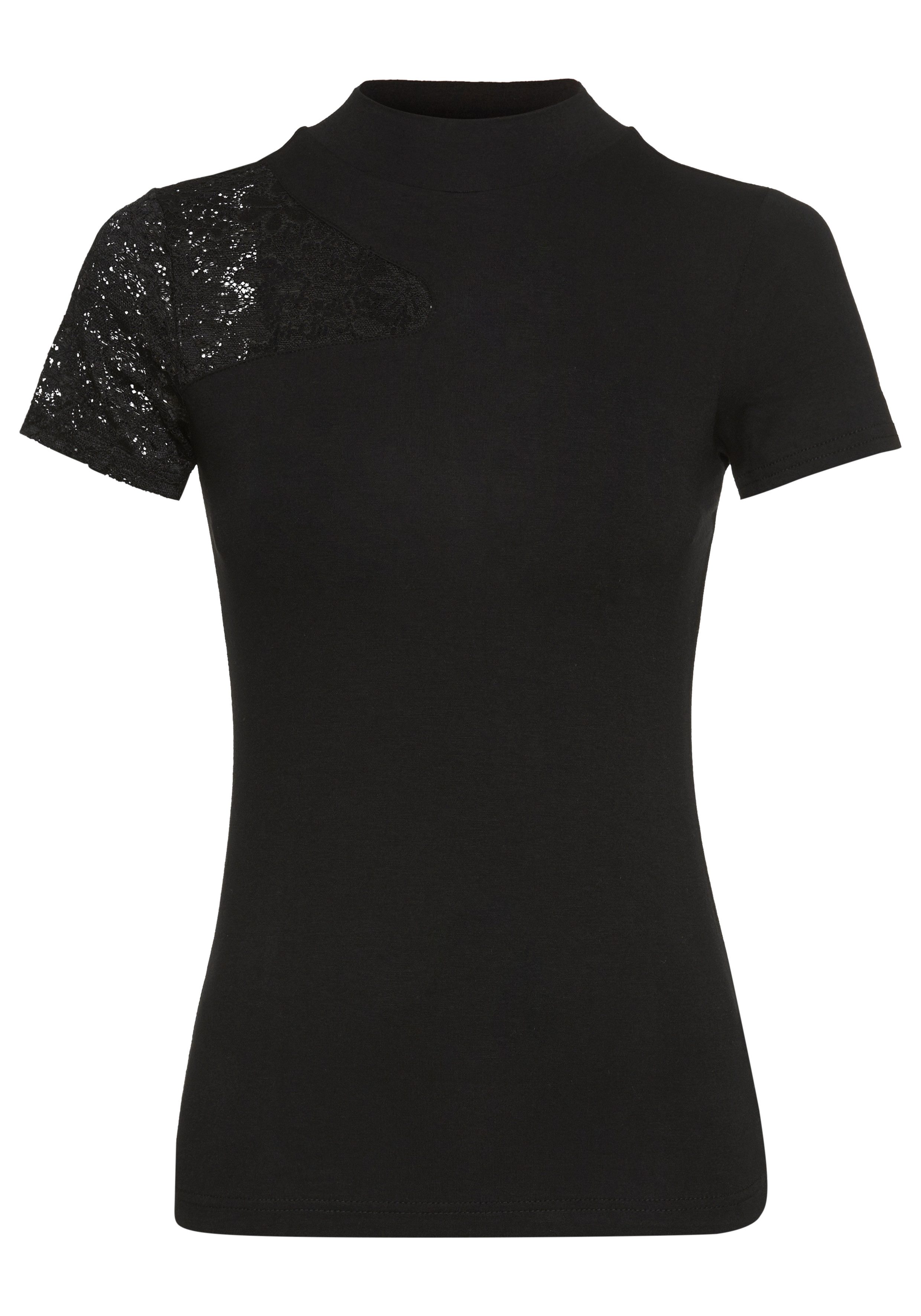 Laura Scott T-shirt met elegante kanten inzet