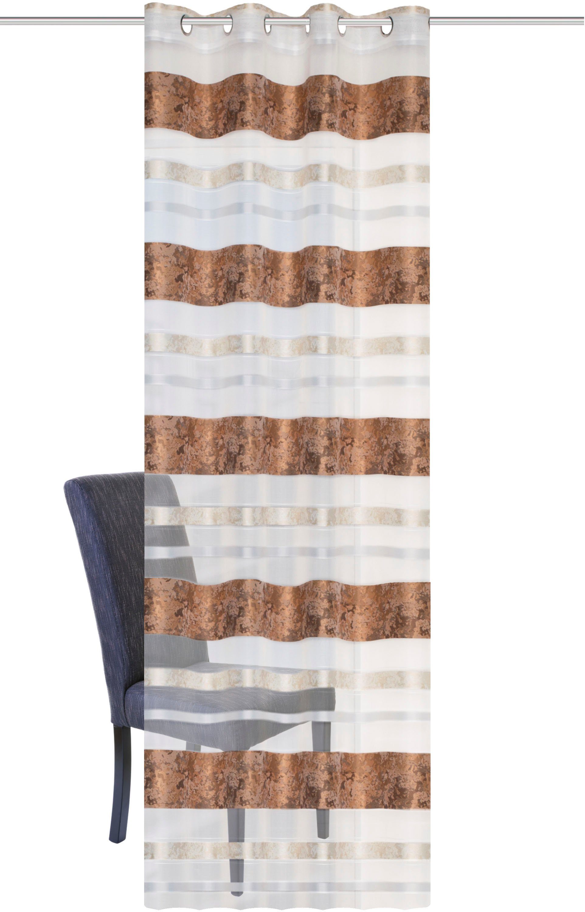HOME WOHNIDEEN Gordijn Kiran HxB: 245x140, jacquardpatroon (1 stuk)