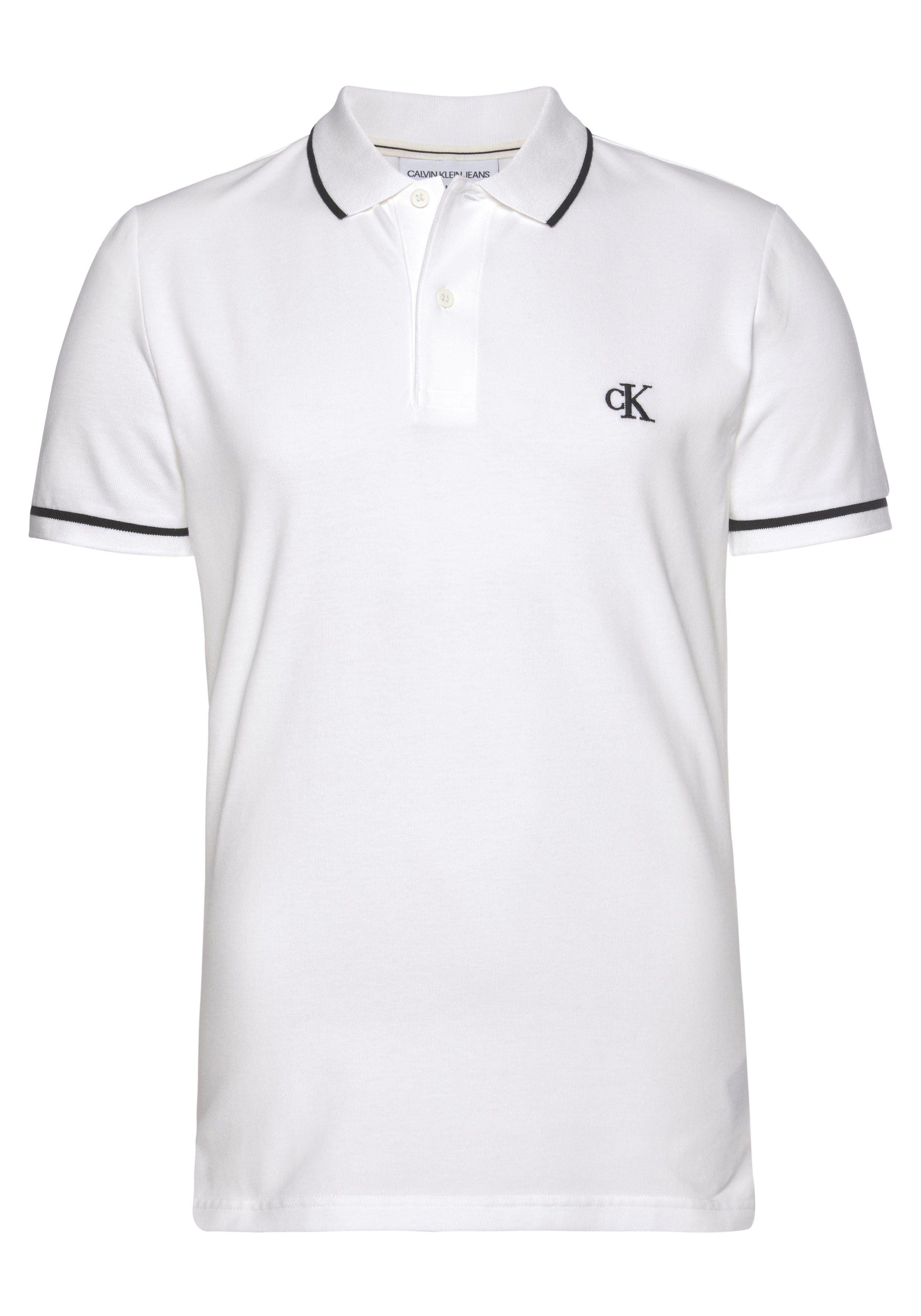 Calvin Klein Poloshirt TIPPING SLIM POLO met logo merklabel