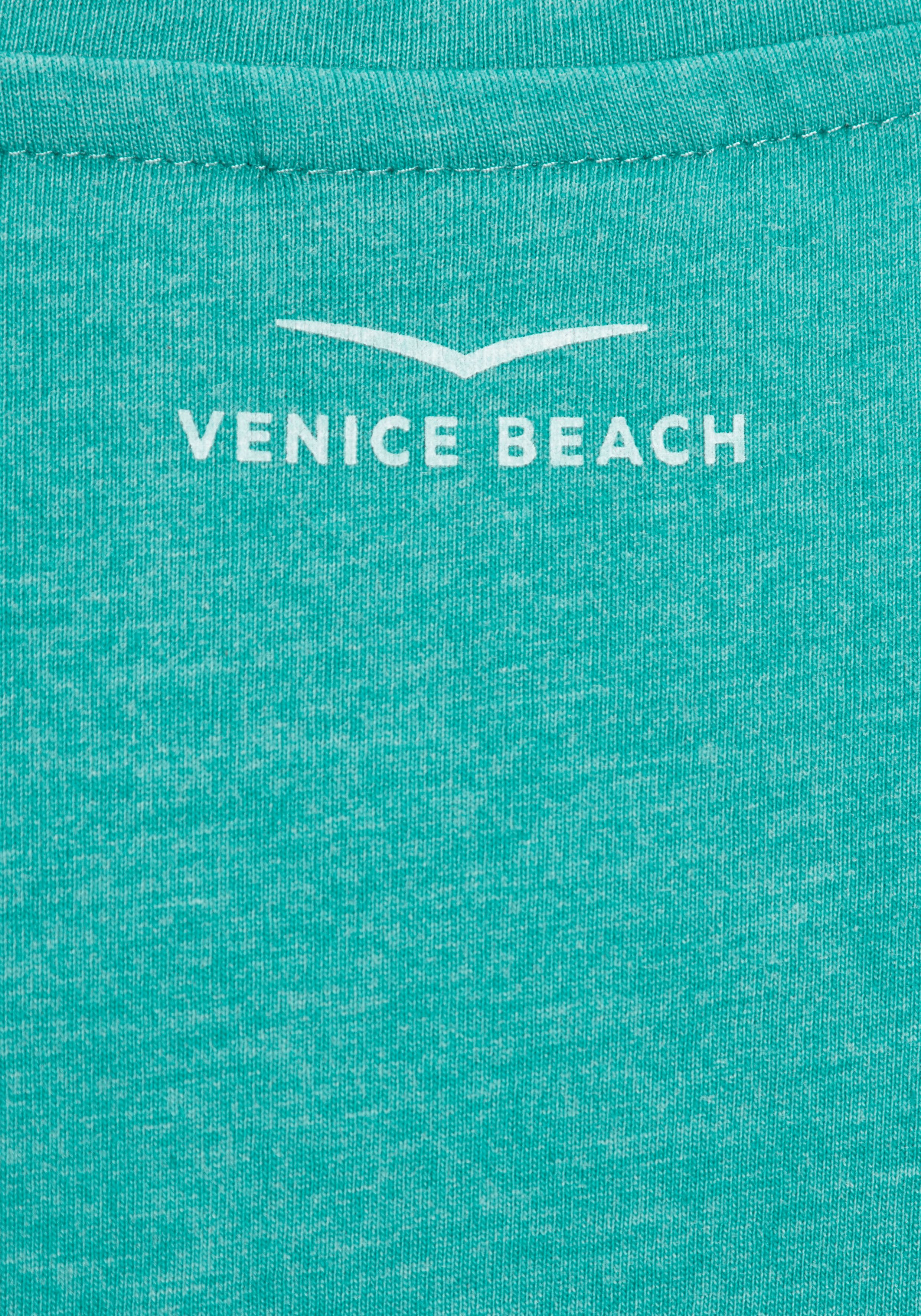 Venice Beach Shirt met korte mouwen met frontprint, t-shirt van katoenmix, basic, casual